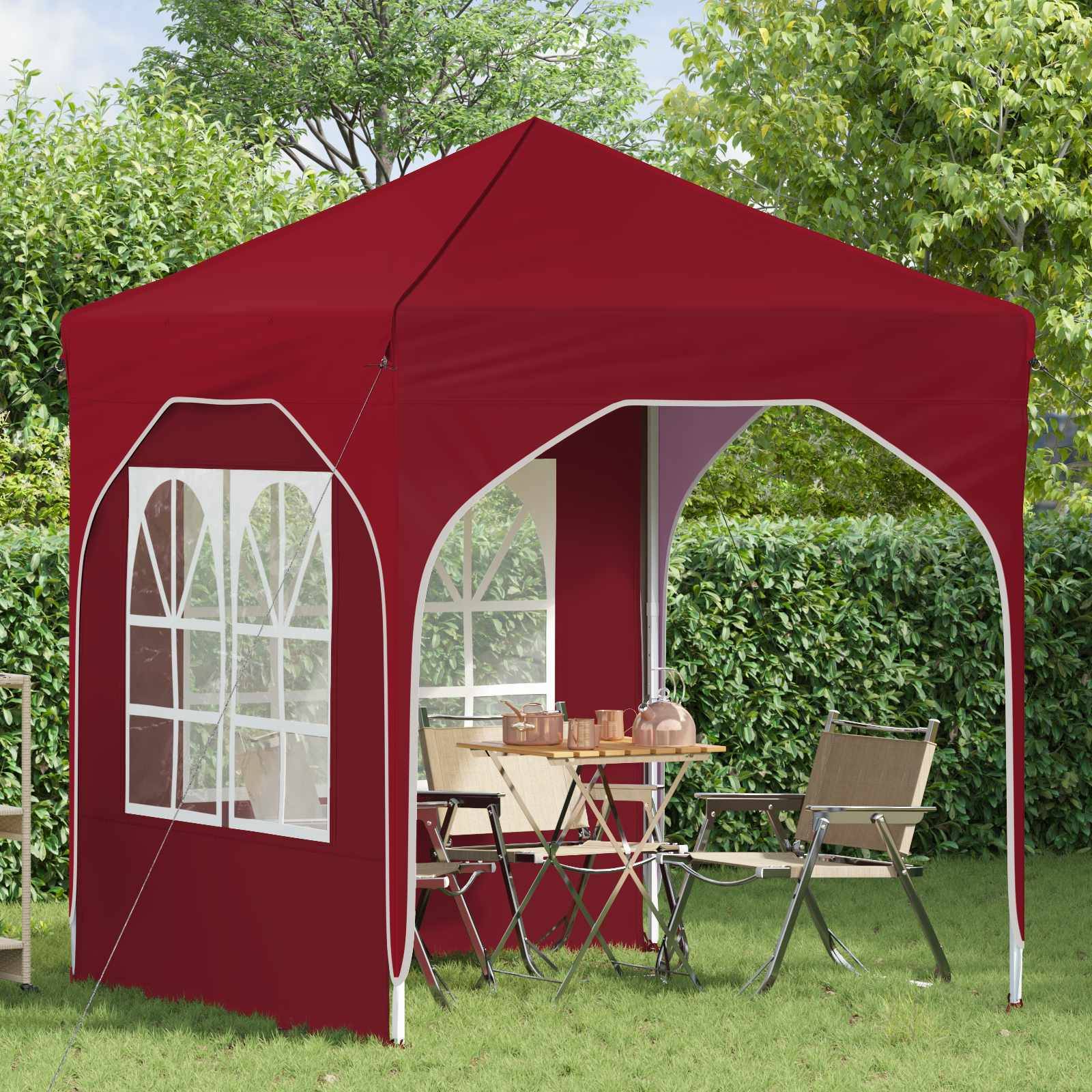 vidaXL Pop-up Partyzelt 192 x 192 x 245 cm Bordeauxrot