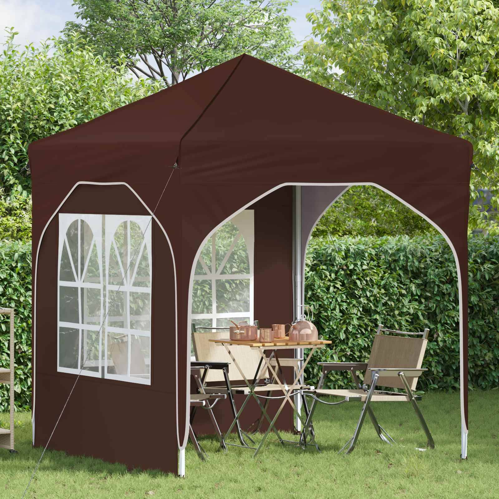 vidaXL Pop-up Partyzelt 192 x 192 x 245 cm Braun