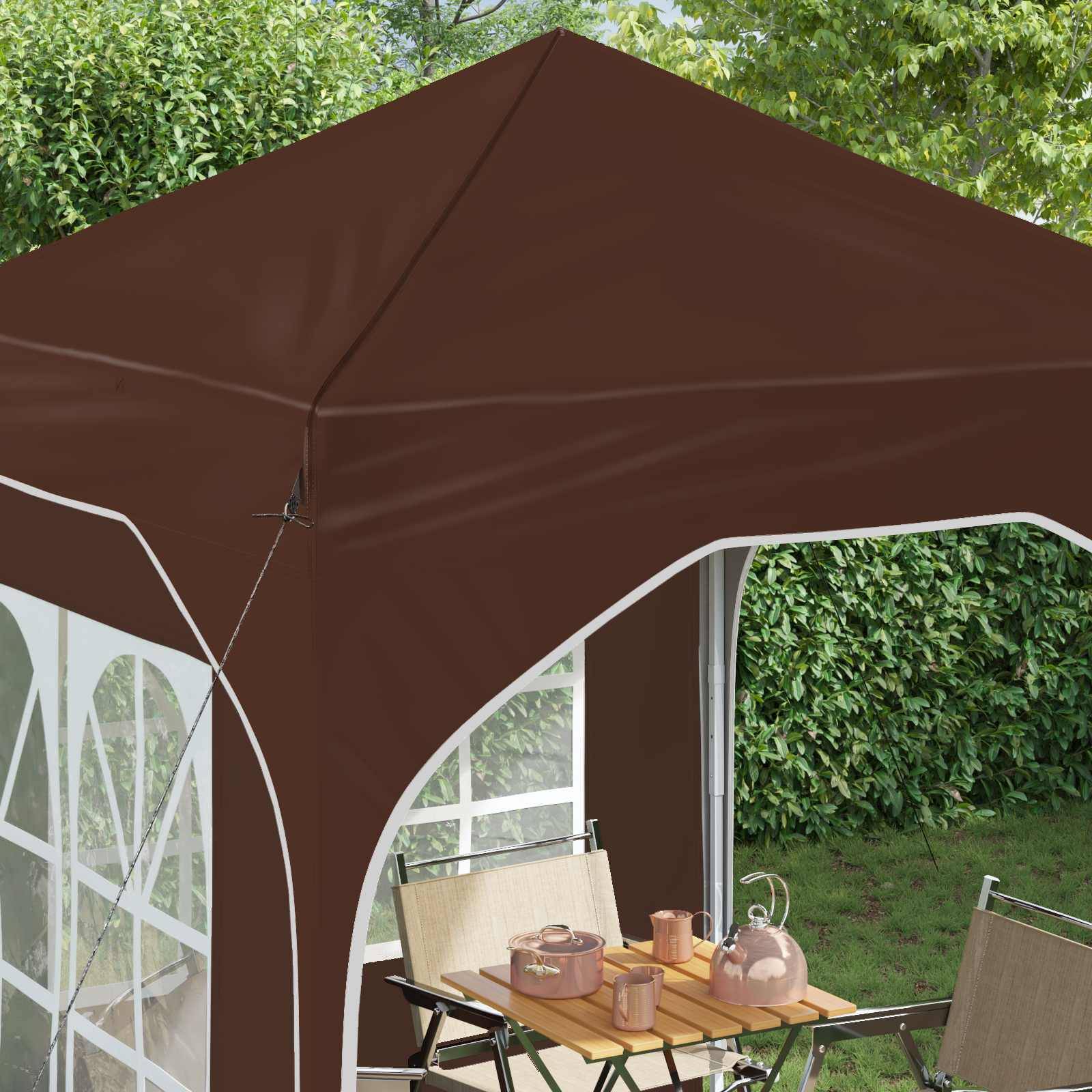 vidaXL Pop-up Partyzelt 192 x 192 x 245 cm Braun