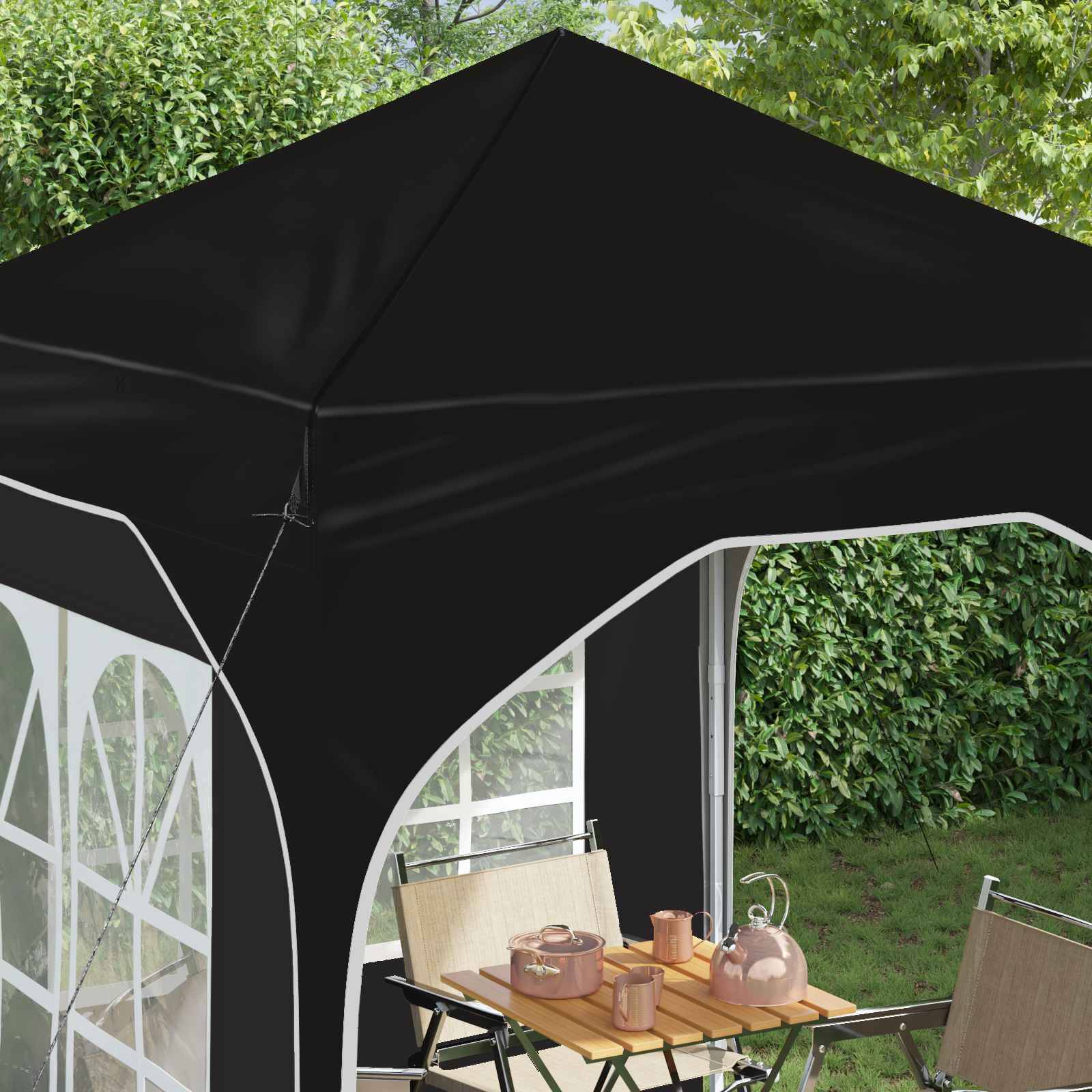 vidaXL Pop-up Partyzelt 192 x 192 x 245 cm Schwarz