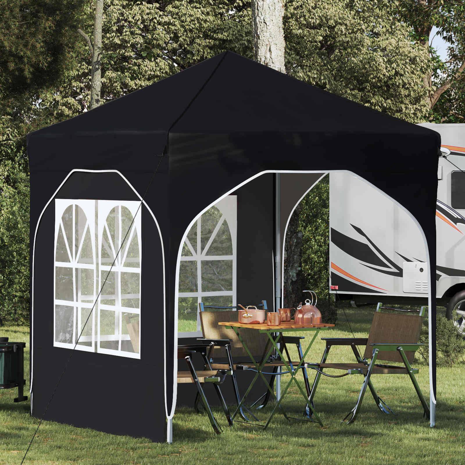 vidaXL Pop-up Partyzelt 192 x 192 x 245 cm Schwarz