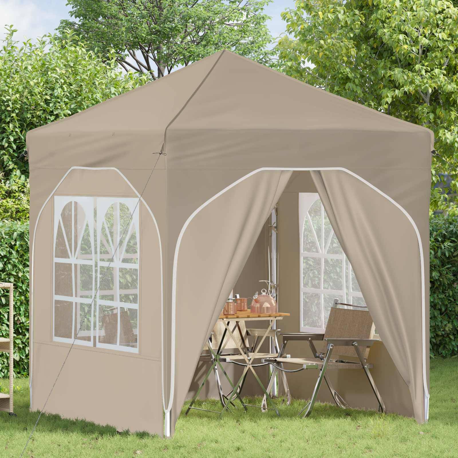 vidaXL Pop-up Partyzelt 192 x 192 x 245 cm Creme
