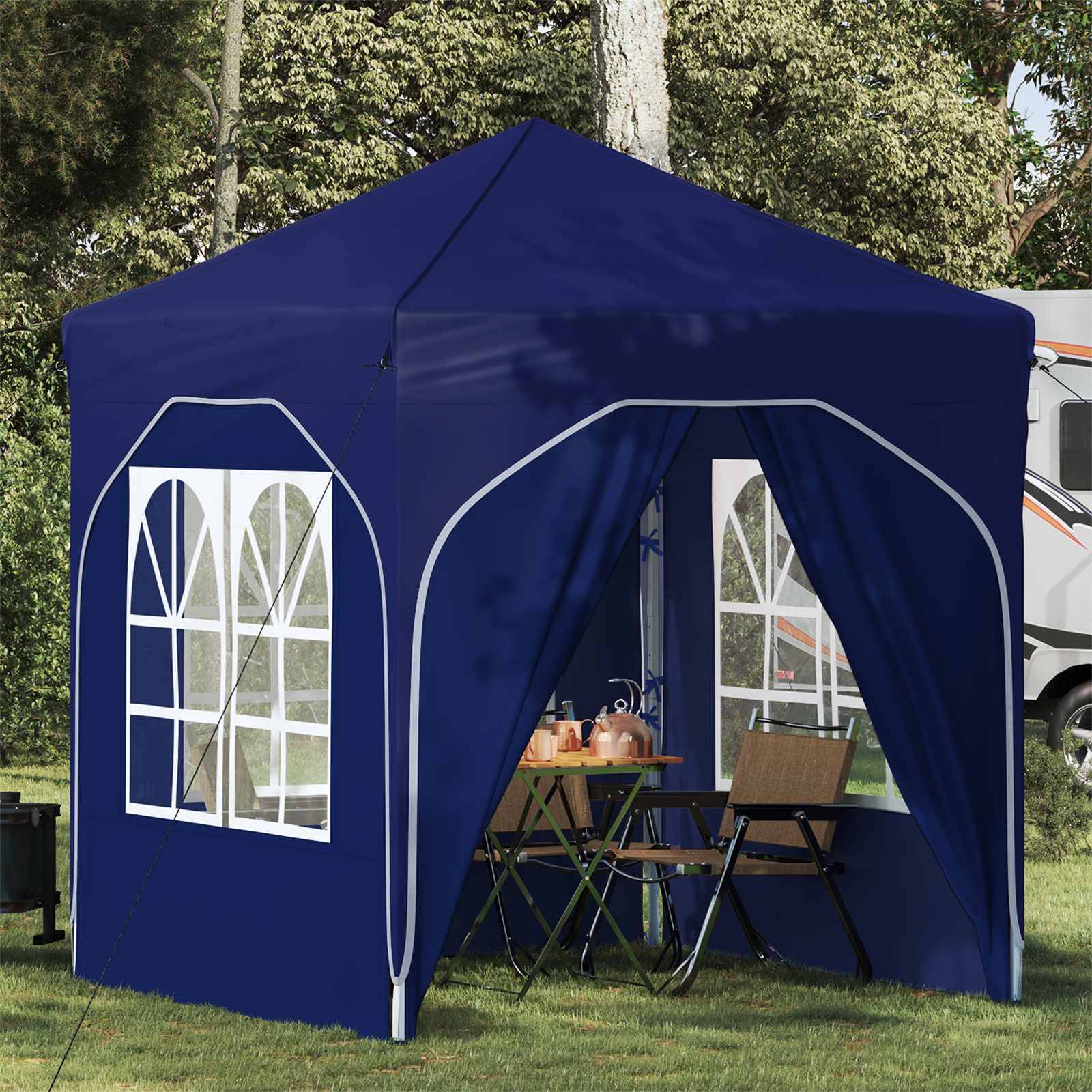 vidaXL Pop-up Partyzelt 192 x 192 x 245 cm Blau