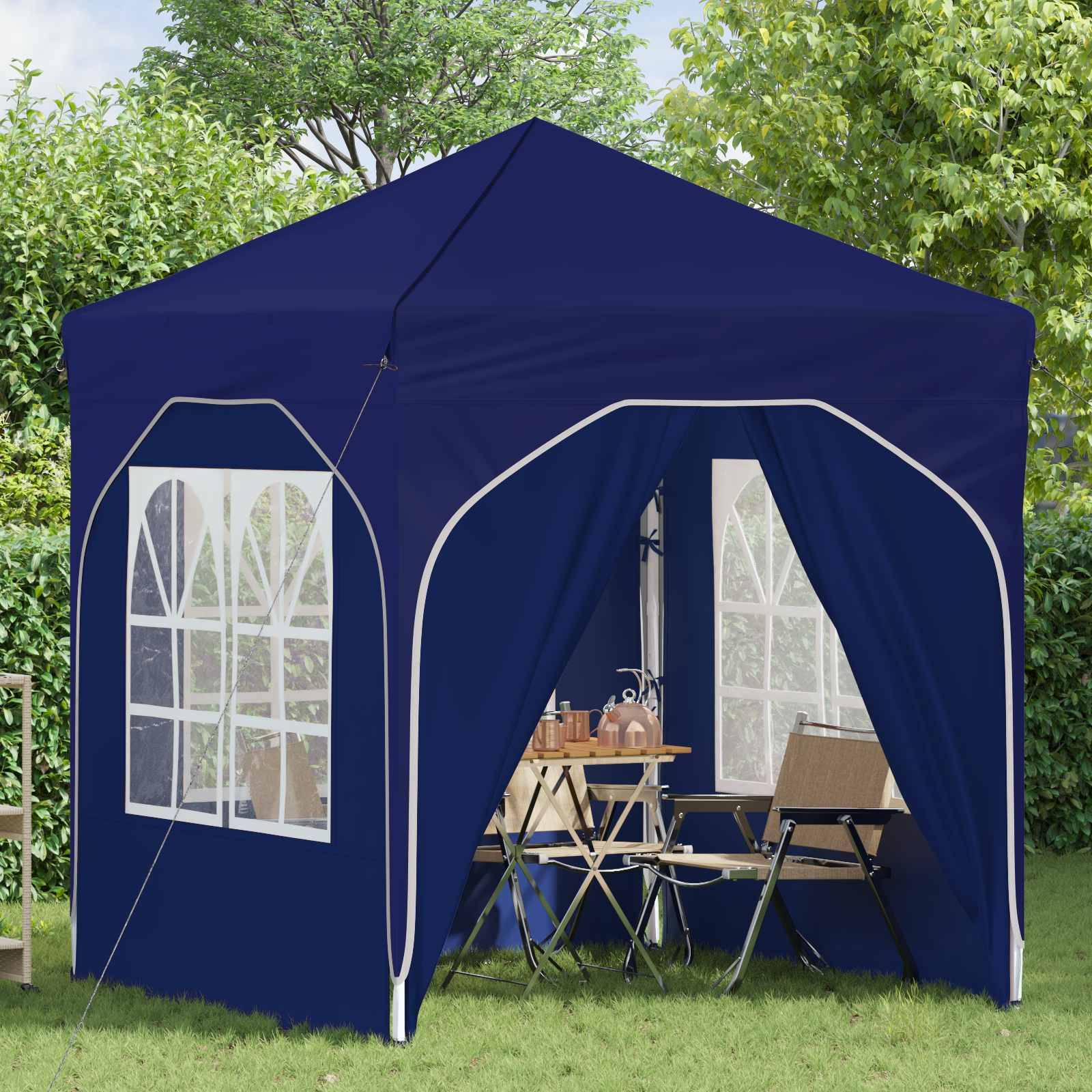 vidaXL Pop-up Partyzelt 192 x 192 x 245 cm Blau
