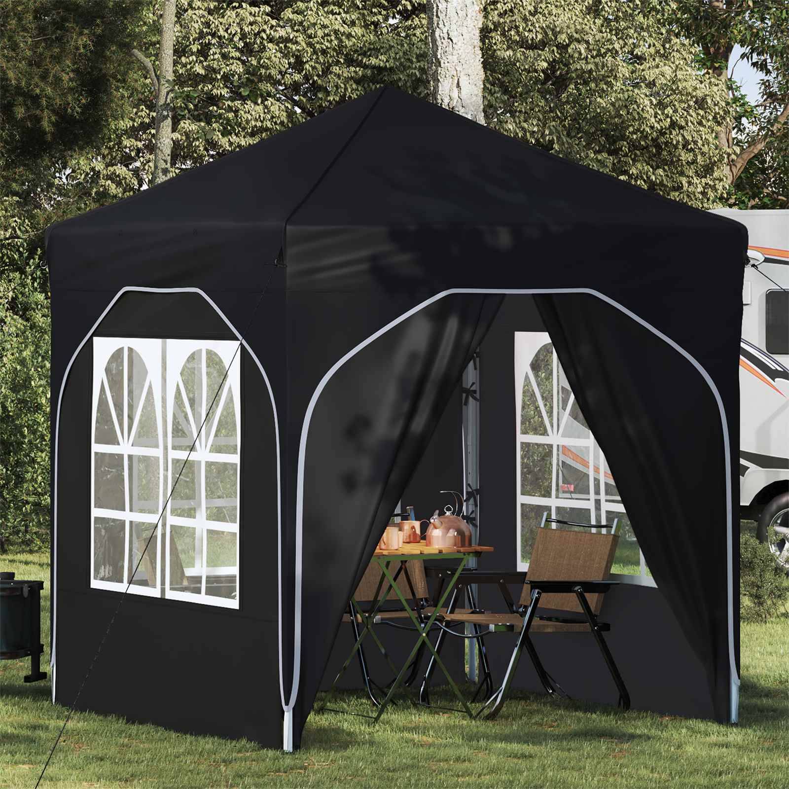 vidaXL Pop-up Partyzelt 192 x 192 x 245 cm Antrazit