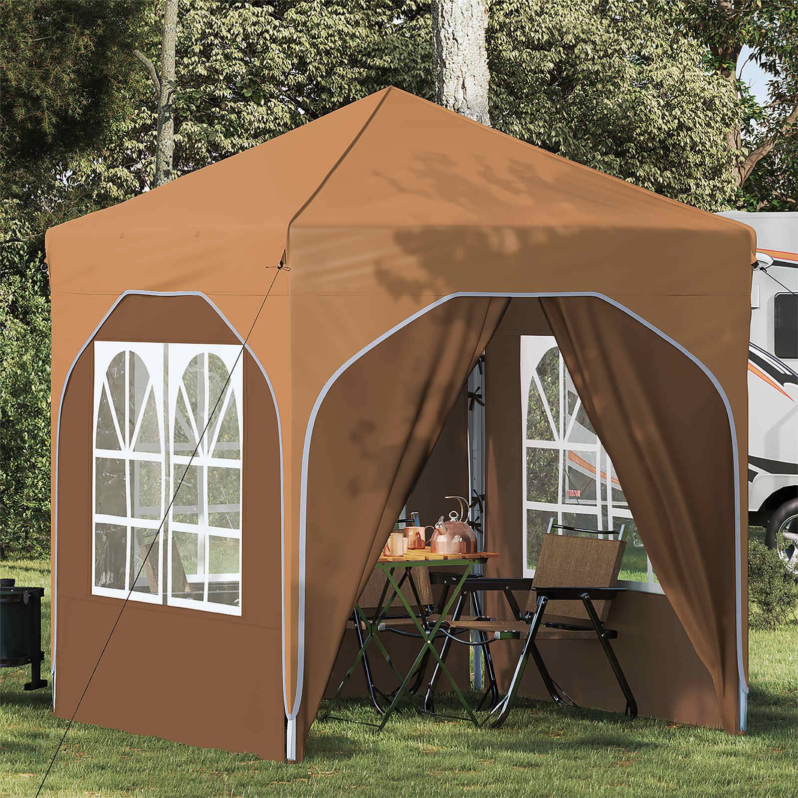 vidaXL Pop-up Partyzelt 192 x 192 x 245 cm Beige