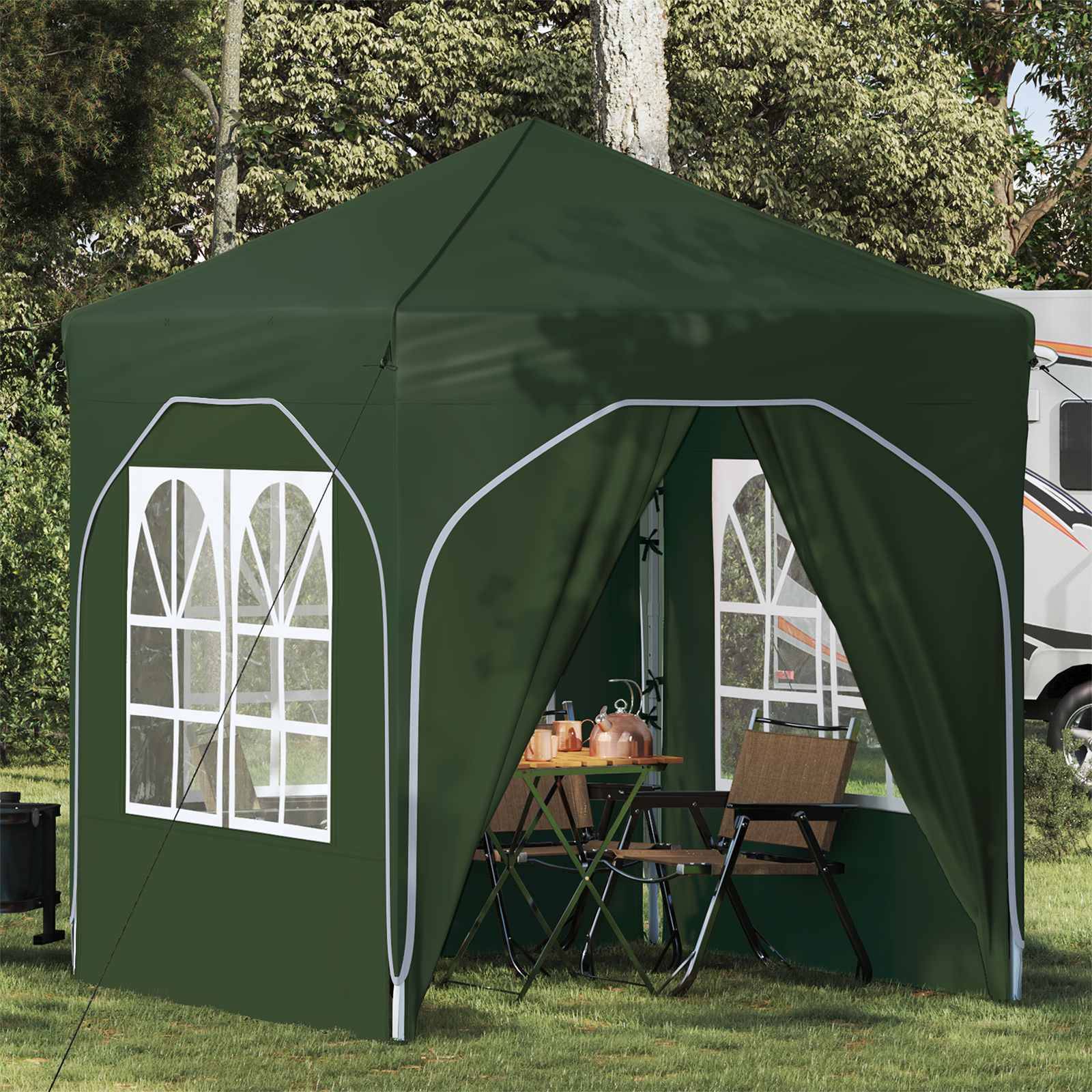 vidaXL Pop-up Partyzelt 192 x 192 x 245 cm Grün