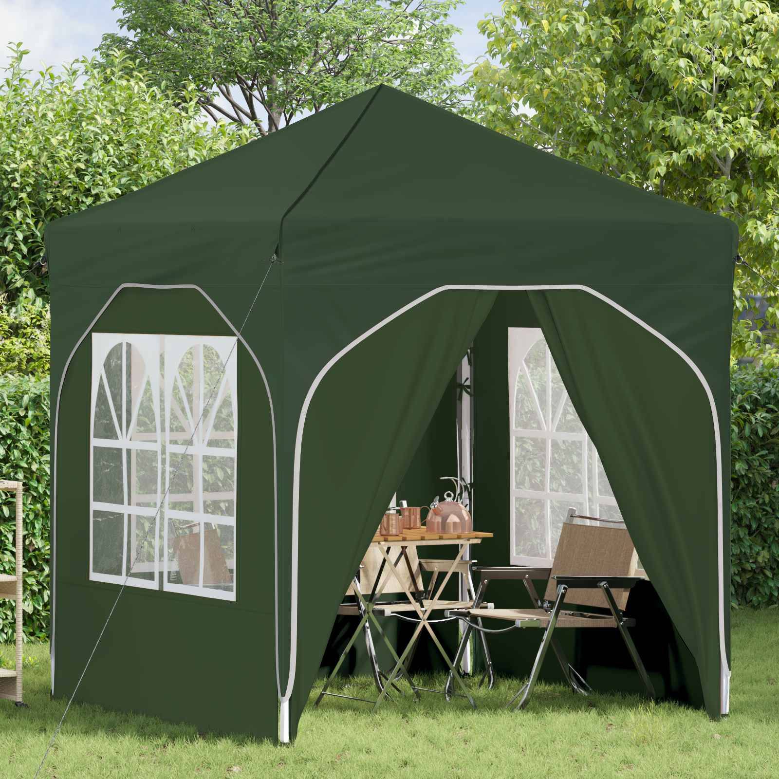 vidaXL Pop-up Partyzelt 192 x 192 x 245 cm Grün