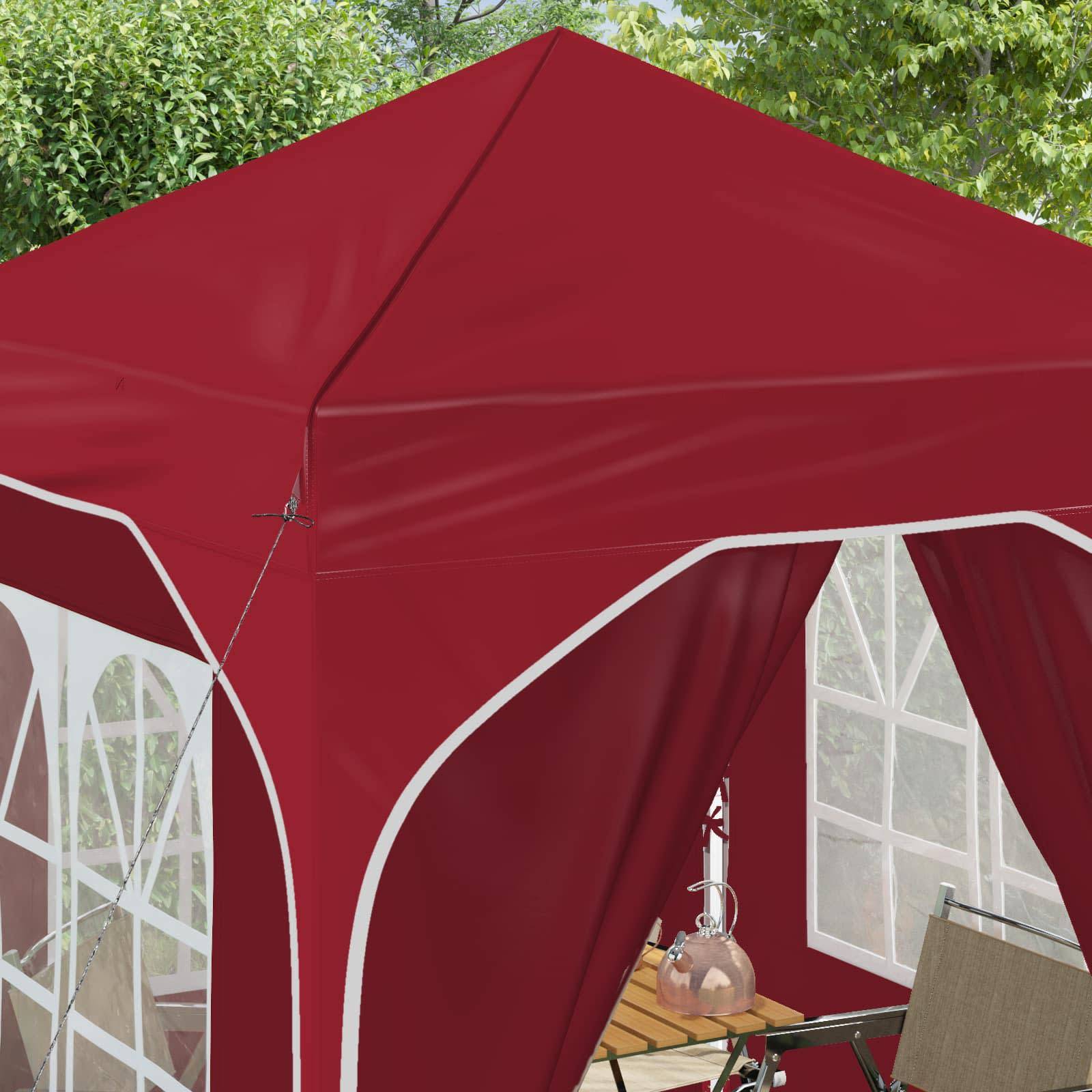 vidaXL Pop-up Partyzelt 192 x 192 x 245 cm Bordeauxrot