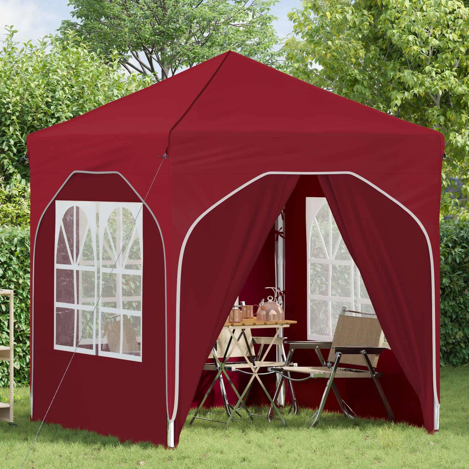 vidaXL Pop-up Partyzelt 192 x 192 x 245 cm Bordeauxrot