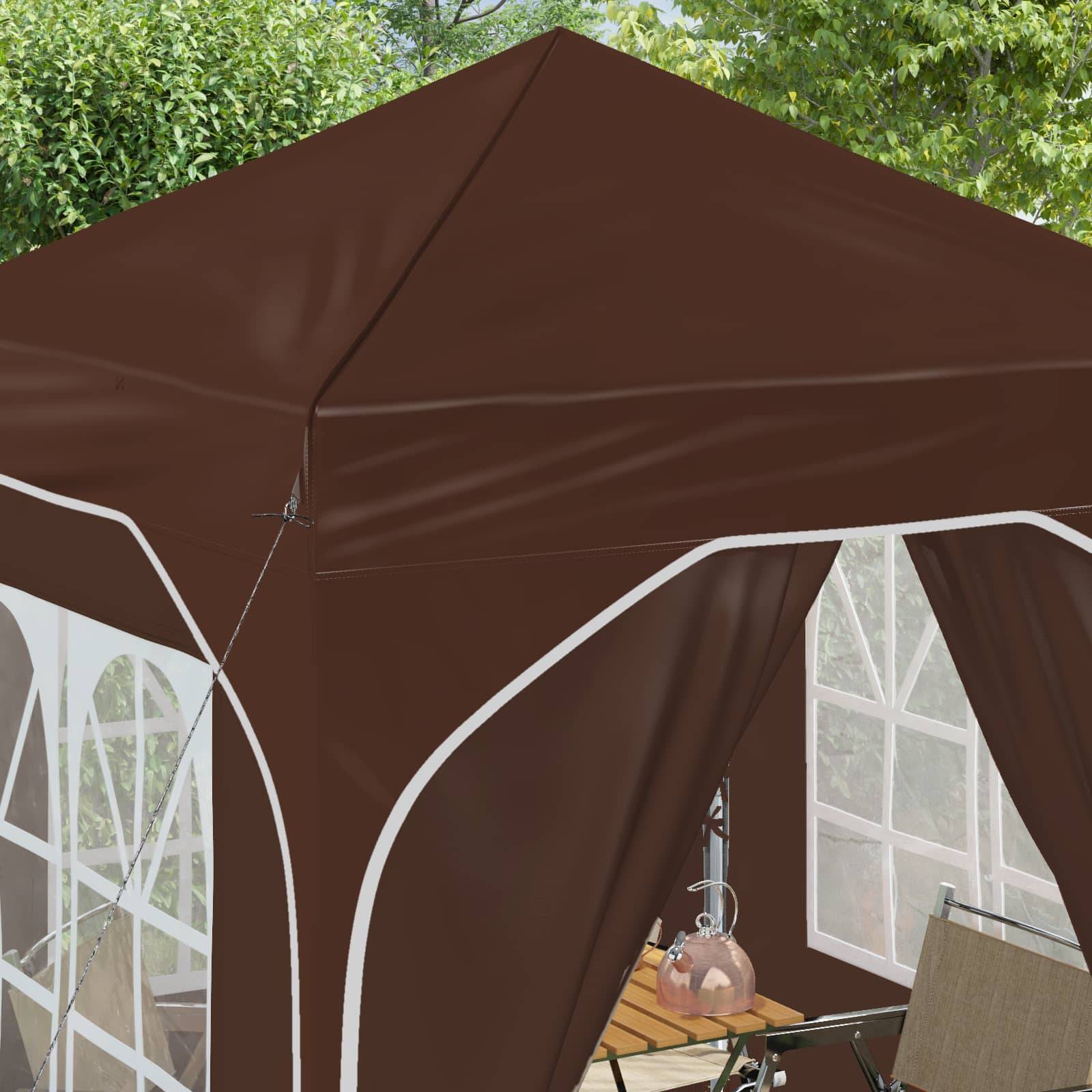 vidaXL Pop-up Partyzelt 192 x 192 x 245 cm Braun