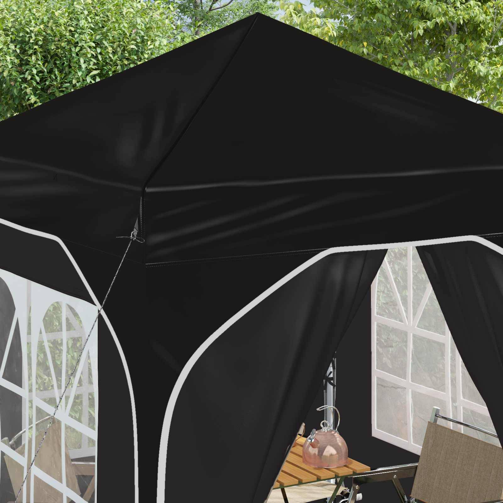 vidaXL Pop-up Partyzelt 192 x 192 x 245 cm Schwarz