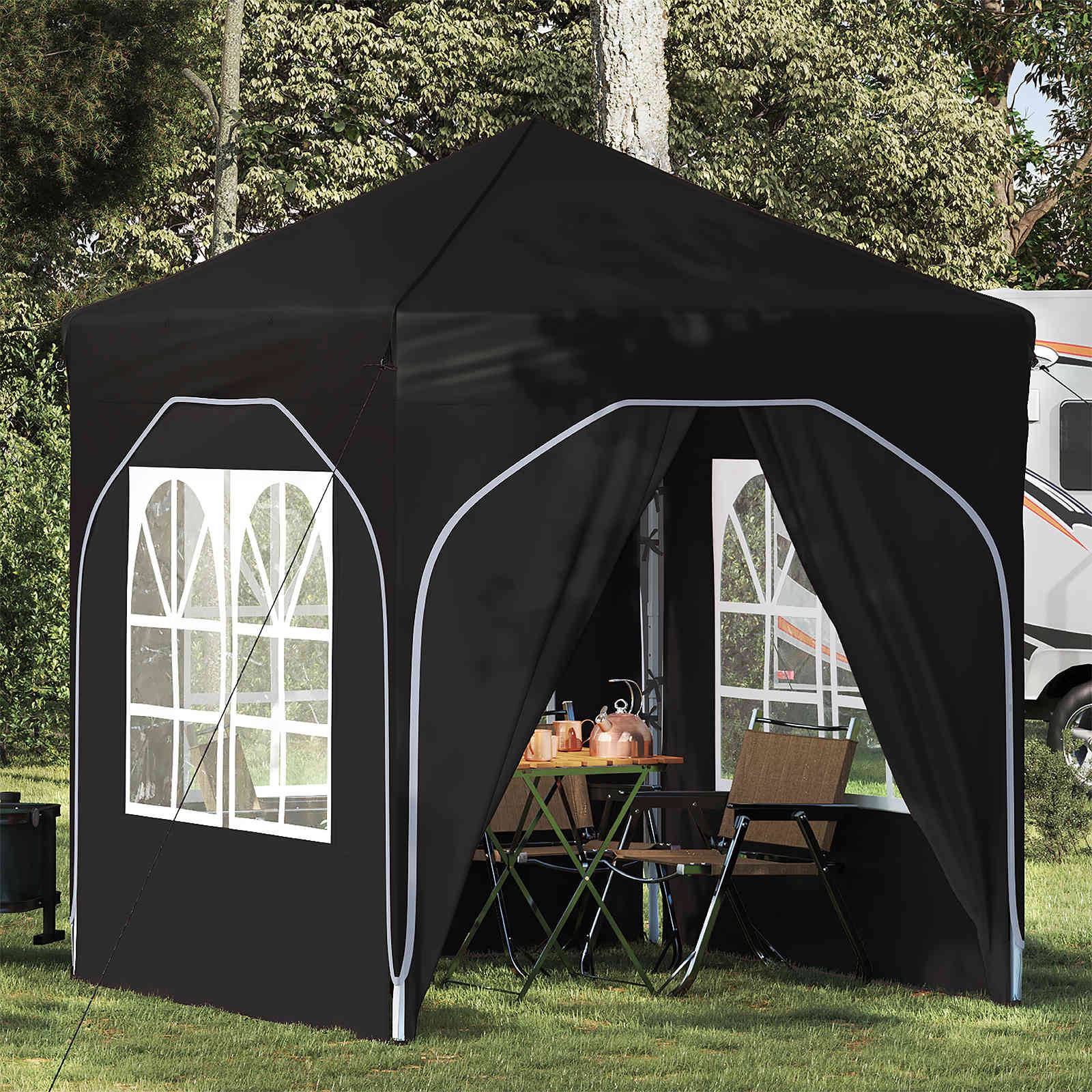 vidaXL Pop-up Partyzelt 192 x 192 x 245 cm Schwarz