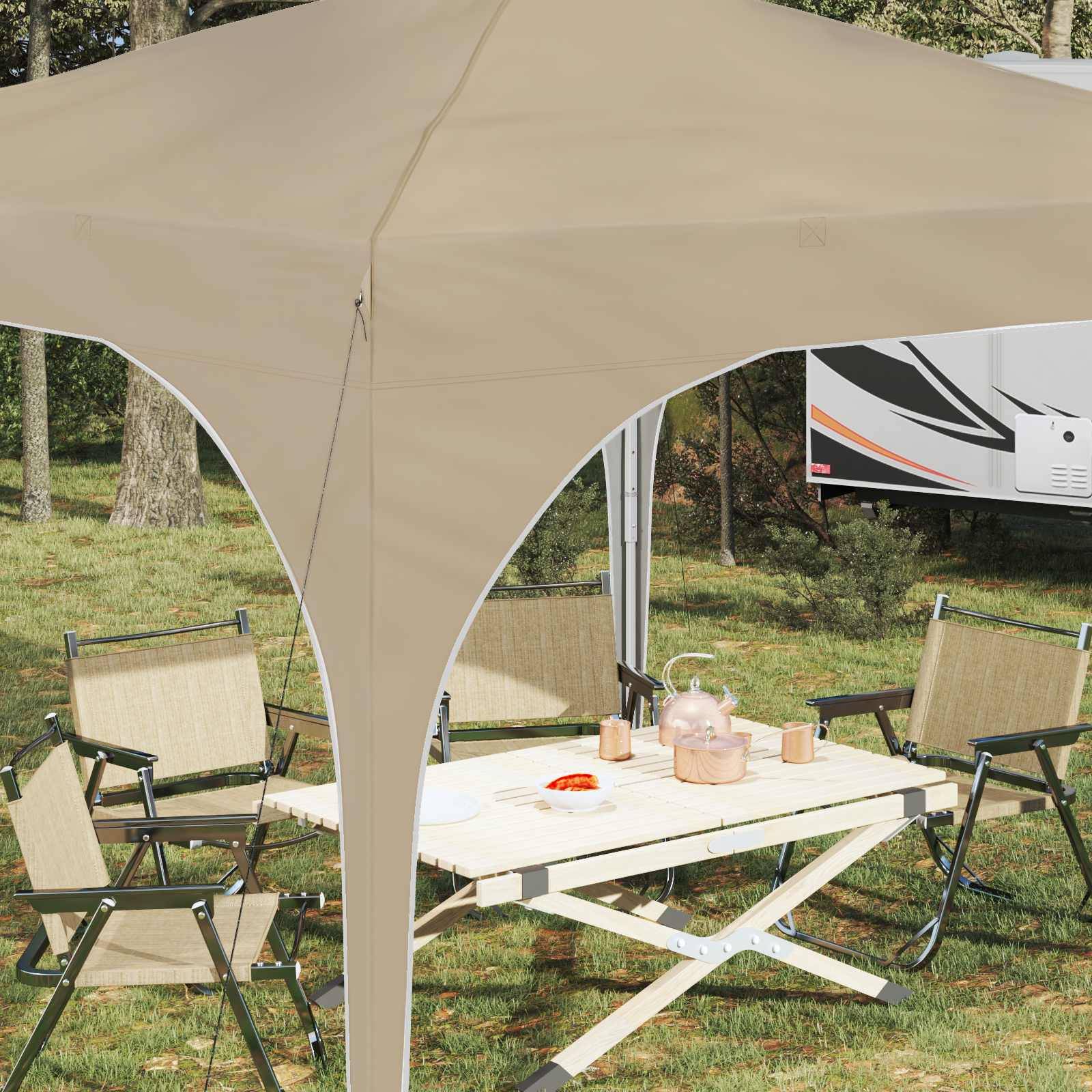 vidaXL Pop-up Partyzelt 290 x 290 x 245 cm Creme