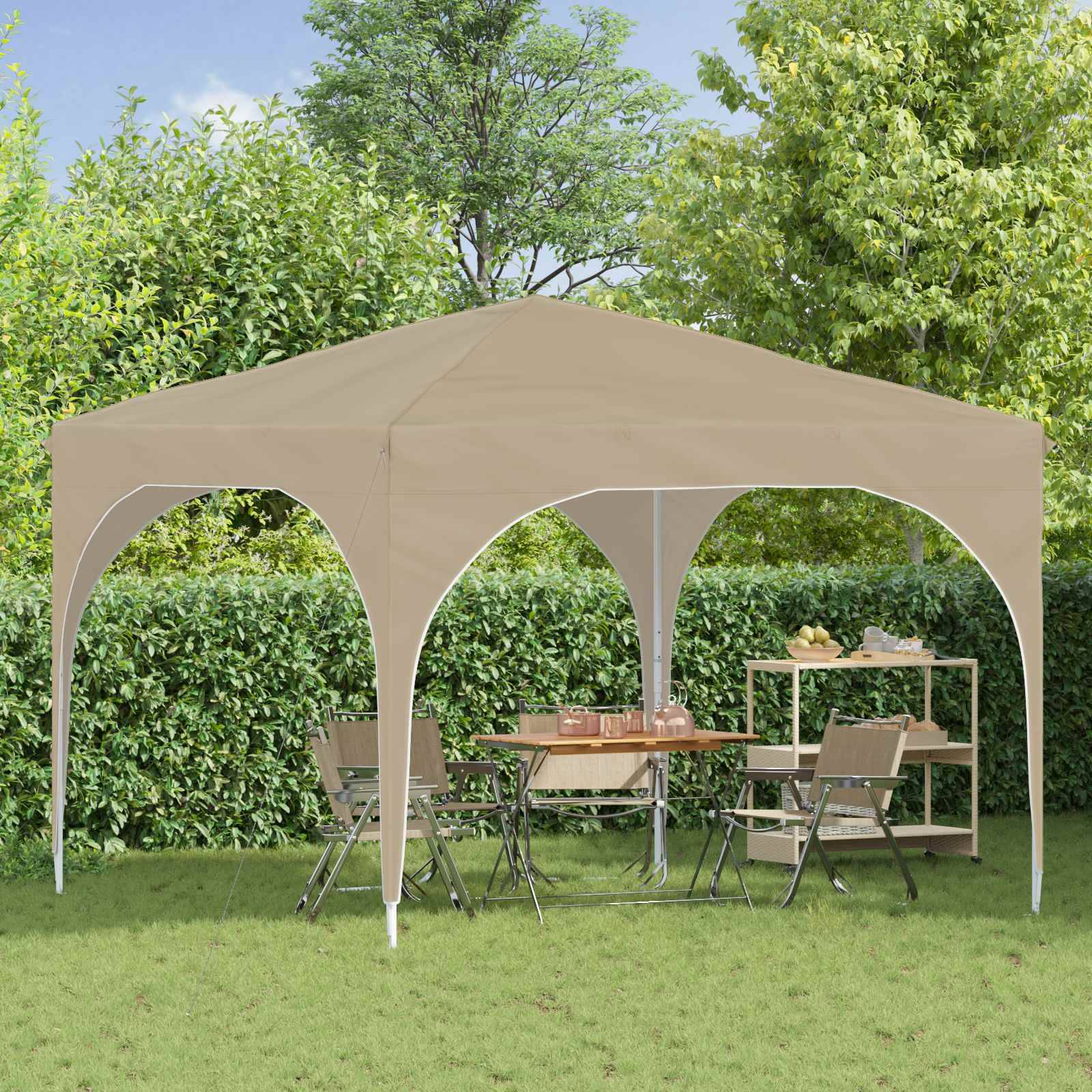 vidaXL Pop-up Partyzelt 290 x 290 x 245 cm Creme