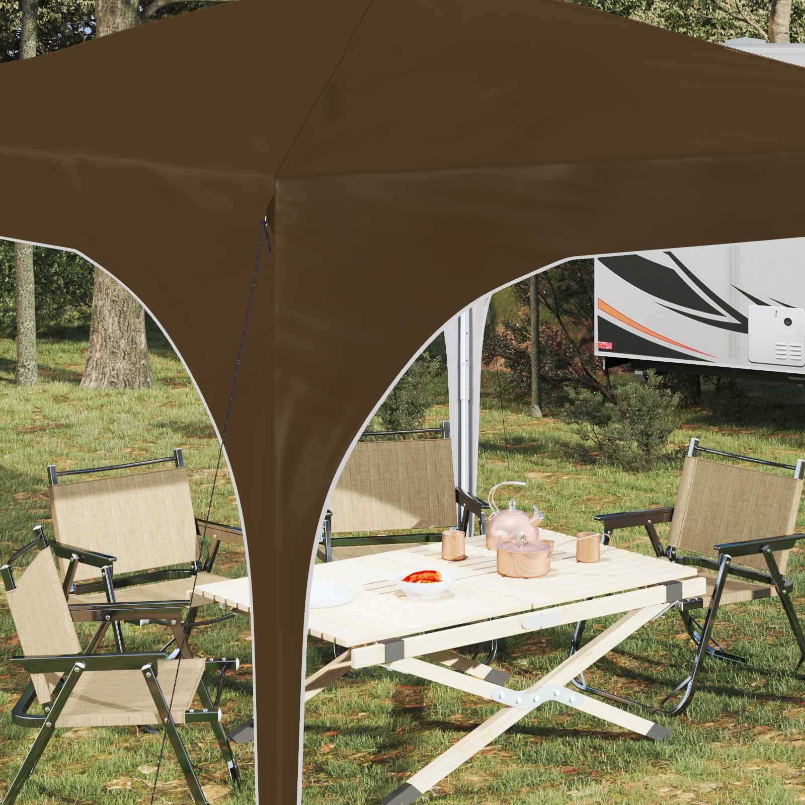 vidaXL Pop-up Partyzelt 290 x 290 x 245 cm Taupe