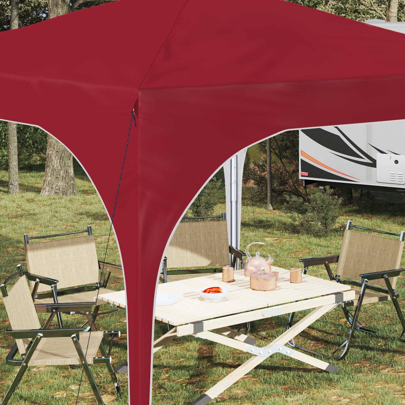 vidaXL Pop-up Partyzelt 290 x 290 x 245 cm Bordeauxrot