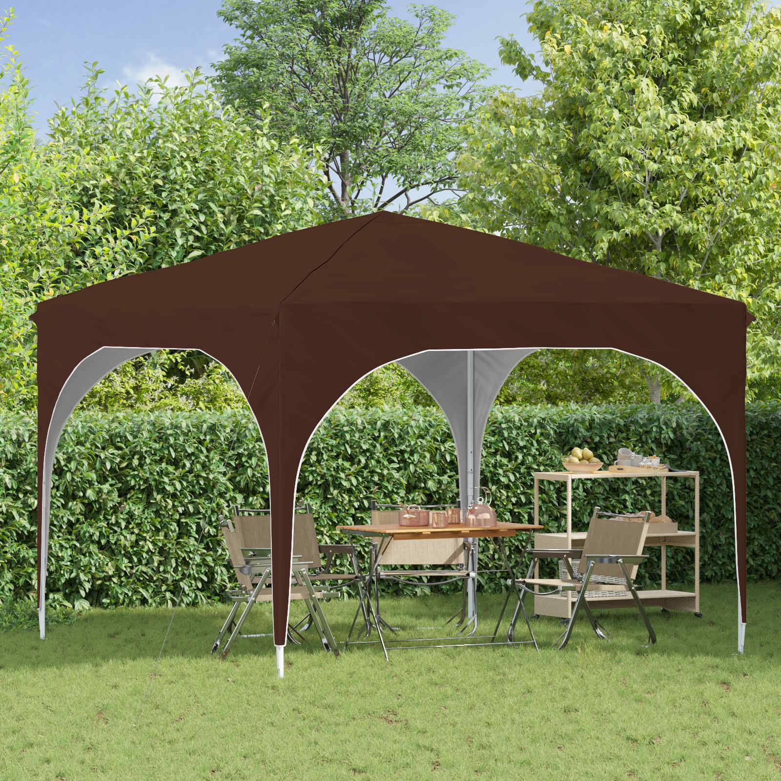 vidaXL Pop-up Partyzelt 290 x 290 x 245 cm Braun
