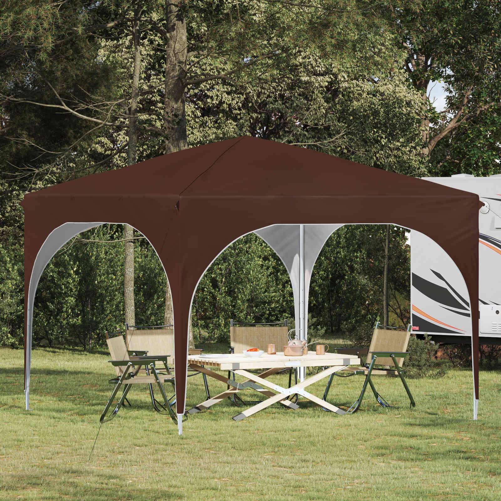 vidaXL Pop-up Partyzelt 290 x 290 x 245 cm Braun