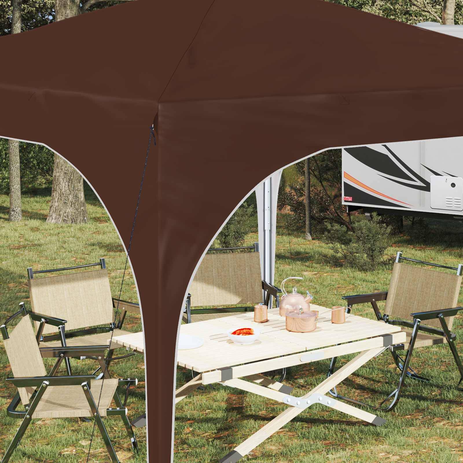 vidaXL Pop-up Partyzelt 290 x 290 x 245 cm Braun