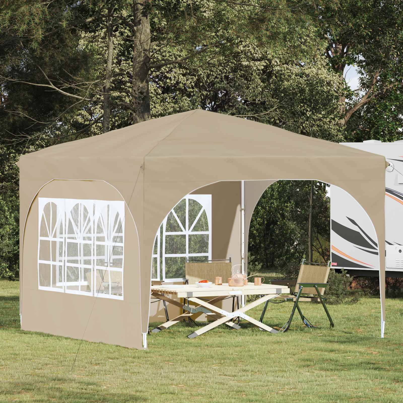 vidaXL Pop-up Partyzelt 290 x 290 x 245 cm Creme
