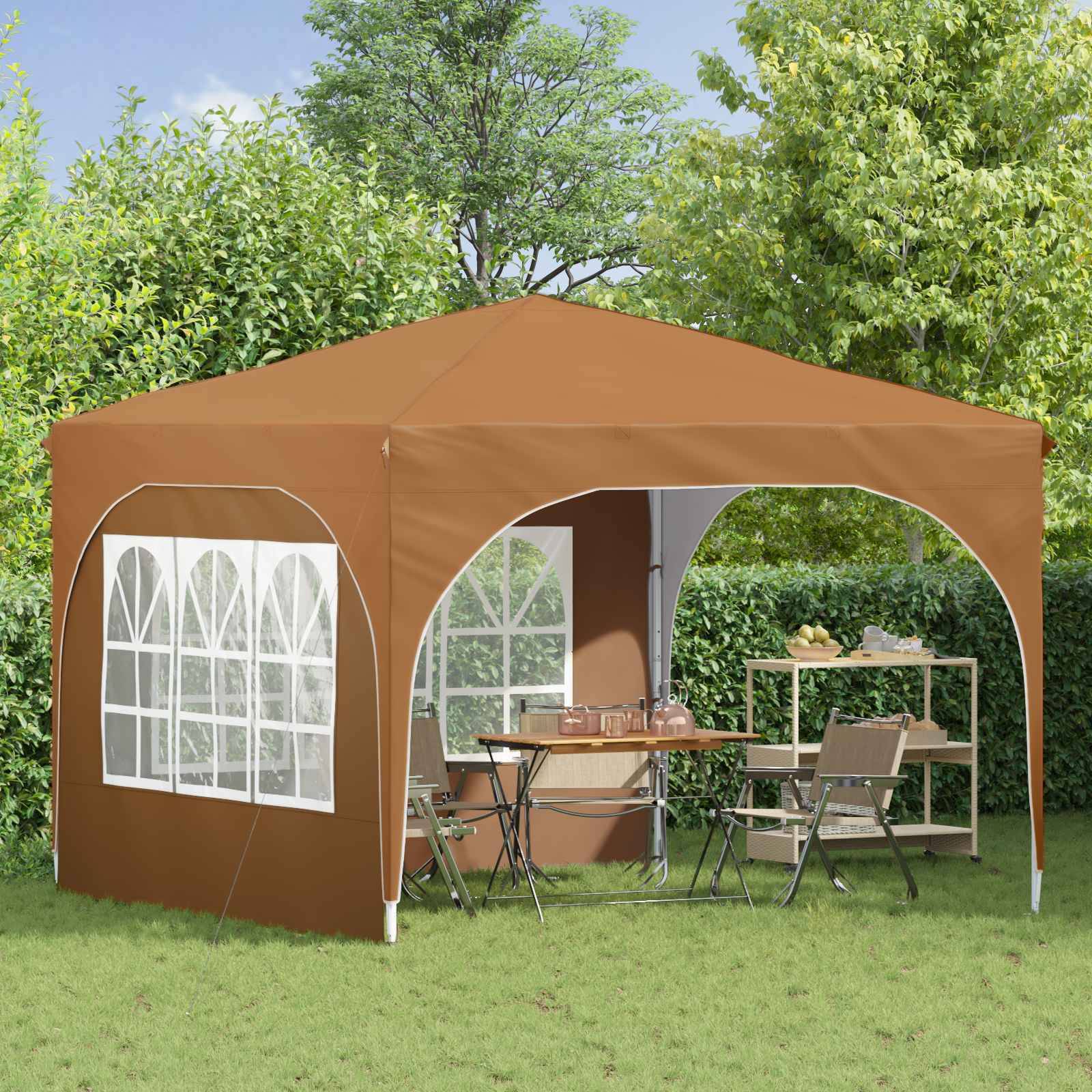 vidaXL Pop-up Partyzelt 290 x 290 x 245 cm Beige
