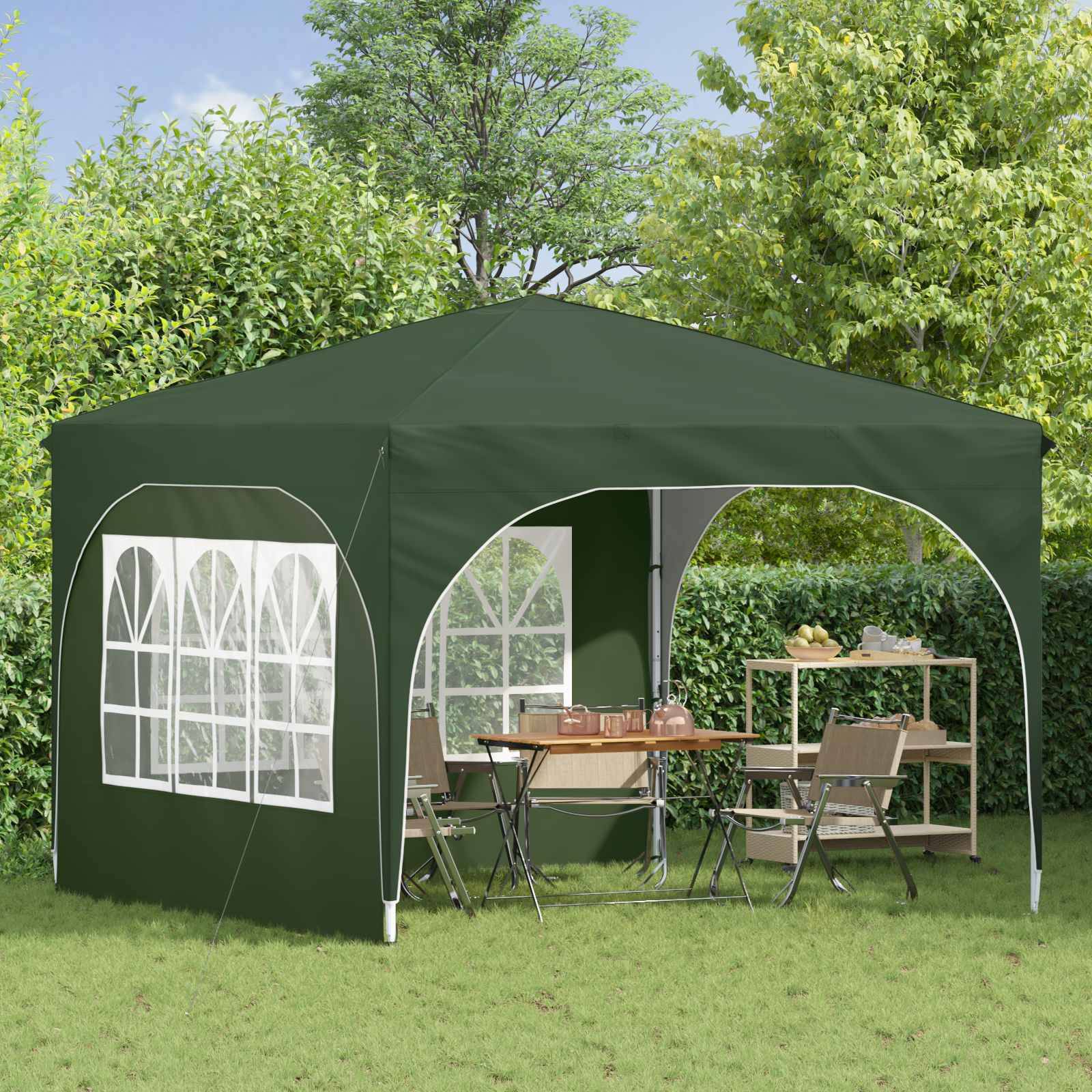 vidaXL Pop-up Partyzelt 290 x 290 x 245 cm Grün