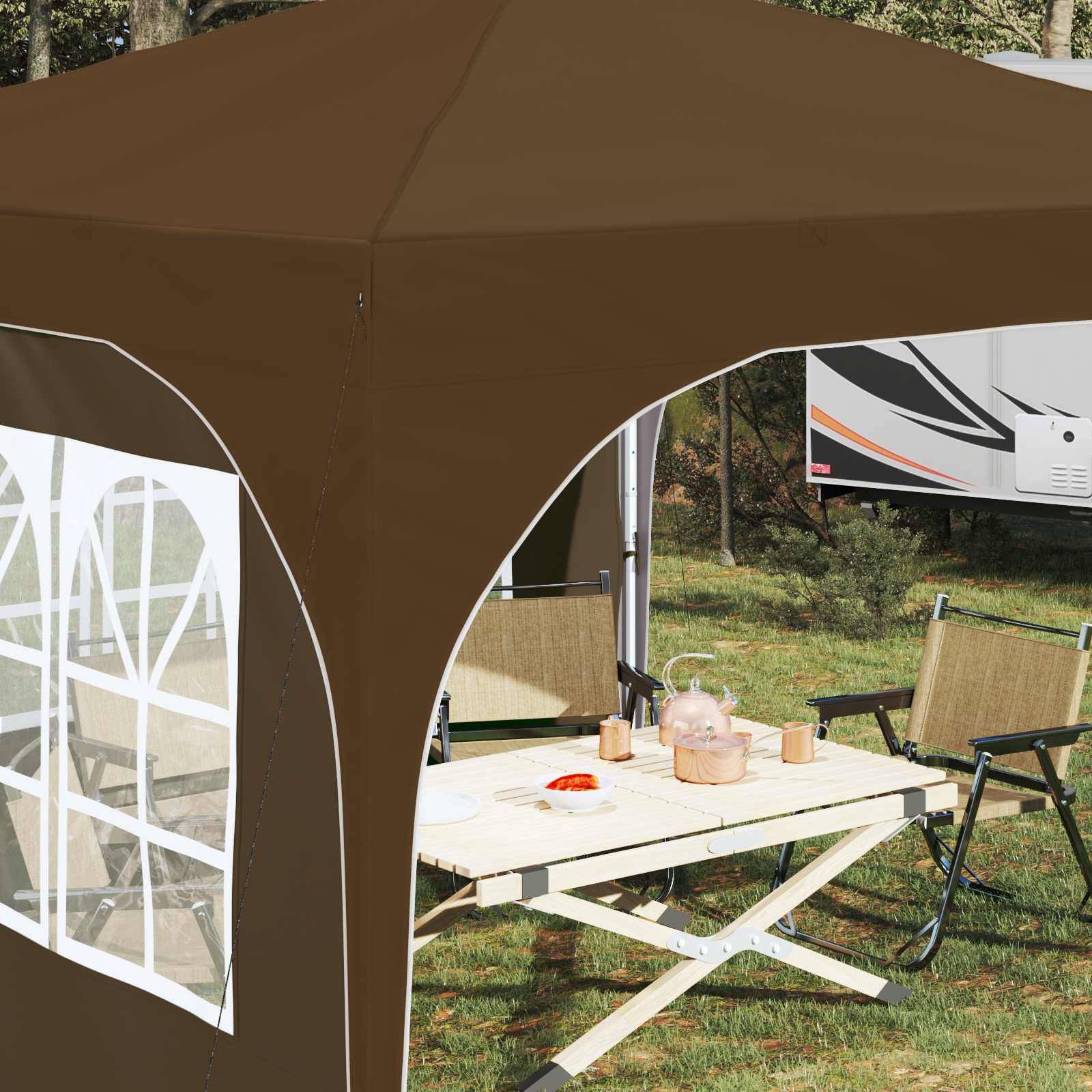 vidaXL Pop-up Partyzelt 290 x 290 x 245 cm Taupe