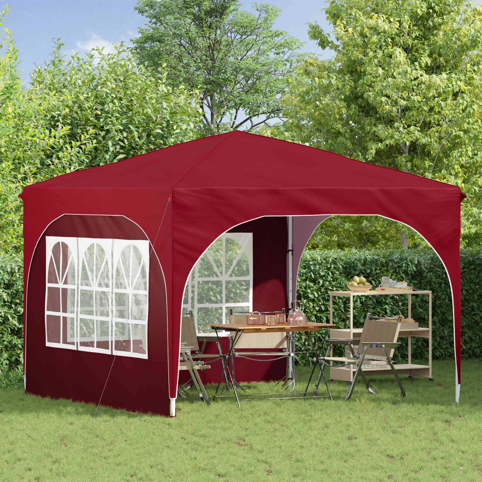 vidaXL Pop-up Partyzelt 290 x 290 x 245 cm Bordeauxrot