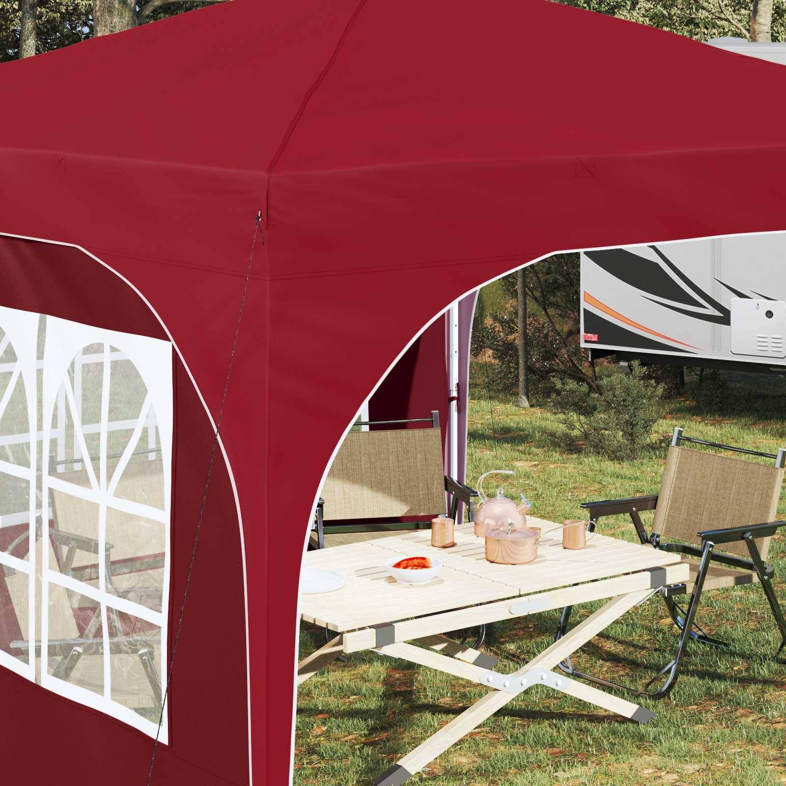 vidaXL Pop-up Partyzelt 290 x 290 x 245 cm Bordeauxrot