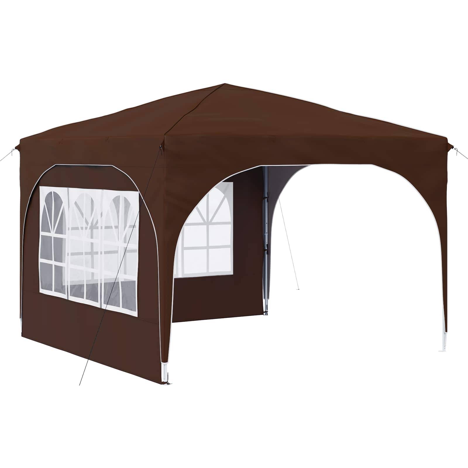 vidaXL Pop-up Partyzelt 290 x 290 x 245 cm Braun