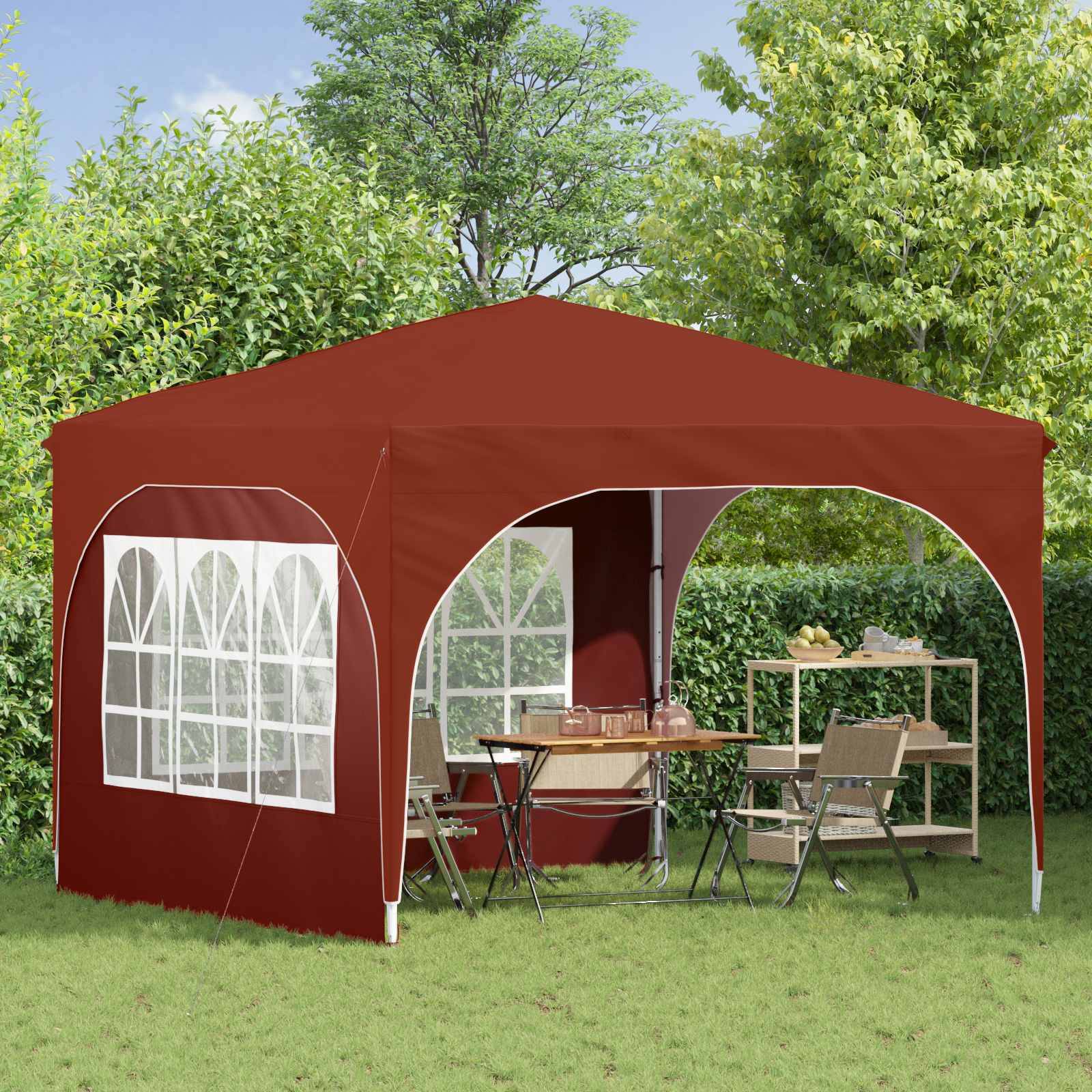 vidaXL Pop-up Partyzelt 290 x 290 x 245 cm Terrakotta