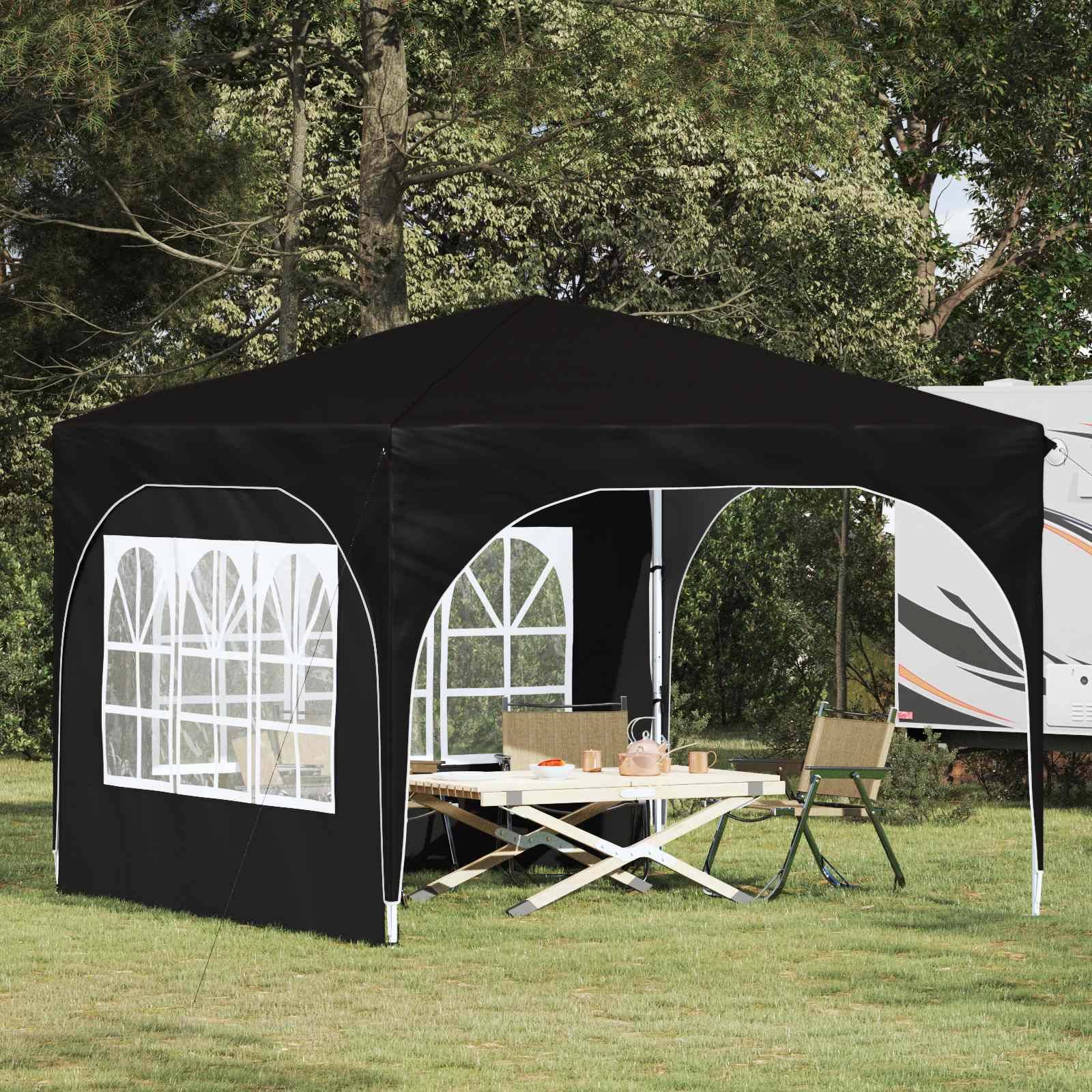 vidaXL Pop-up Partyzelt 290 x 290 x 245 cm Schwarz