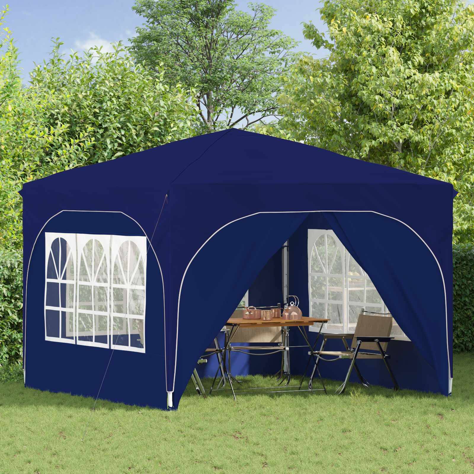 vidaXL Pop-up Partyzelt 290 x 290 x 245 cm Blau
