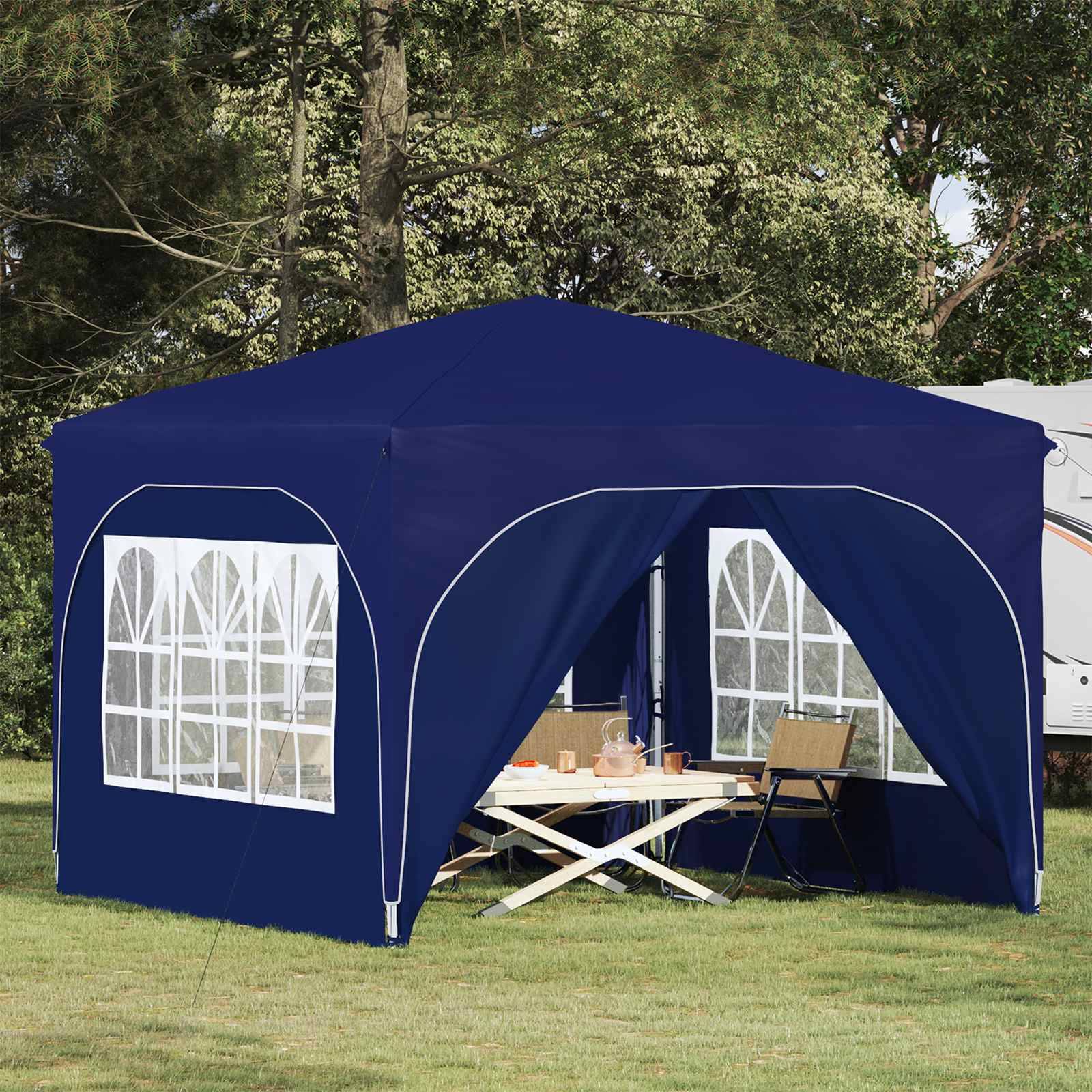 vidaXL Pop-up Partyzelt 290 x 290 x 245 cm Blau