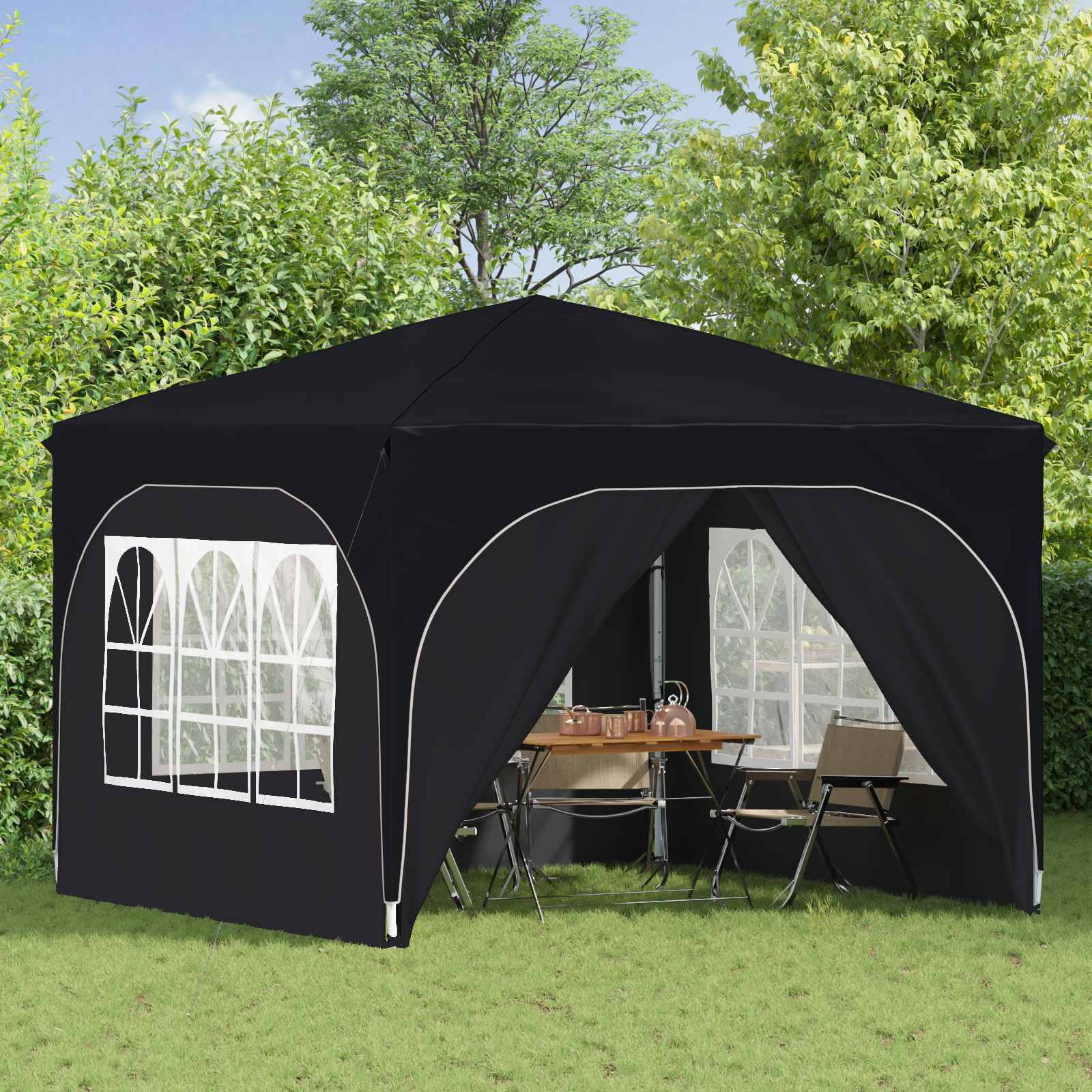 vidaXL Pop-up Partyzelt 290 x 290 x 245 cm Antrazit
