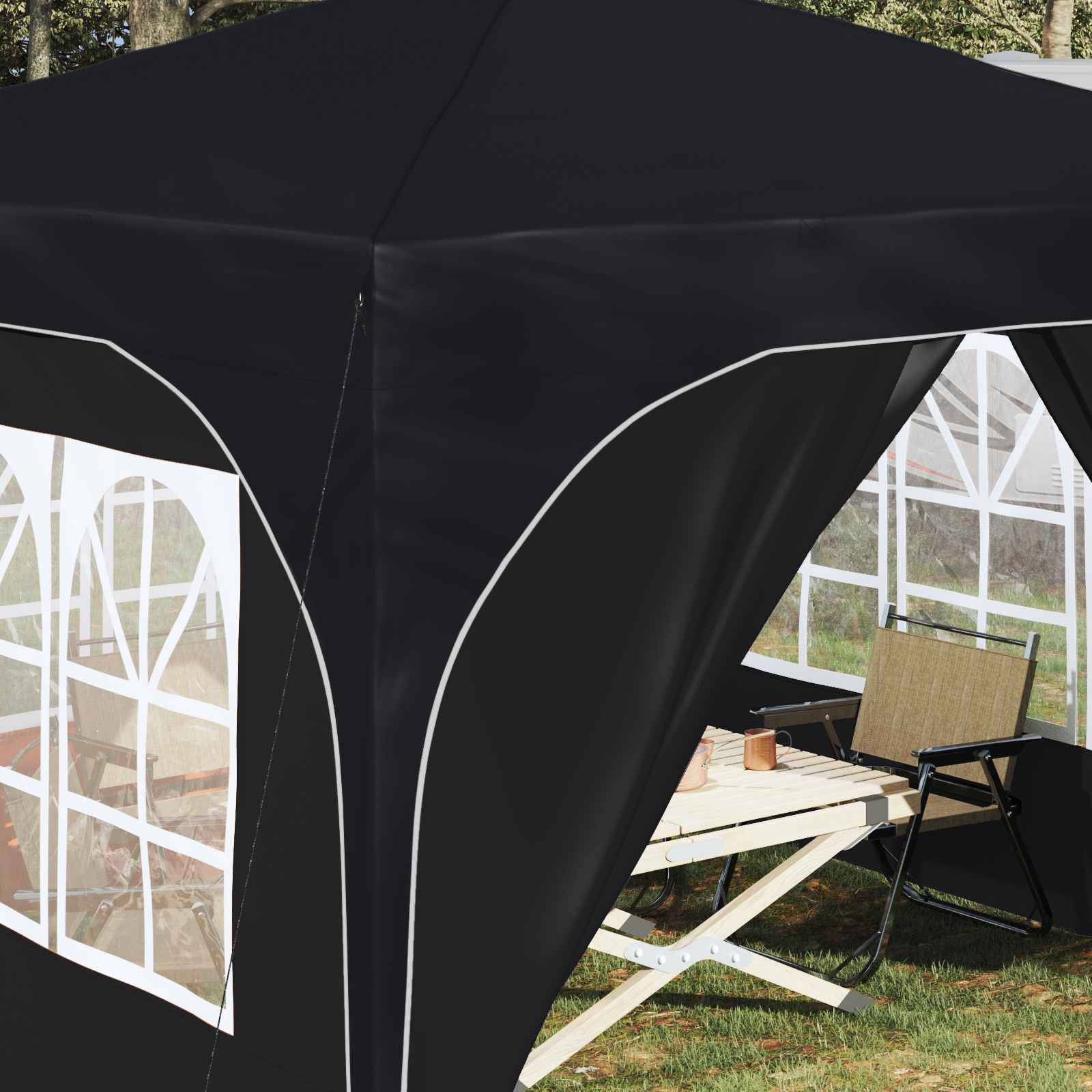 vidaXL Pop-up Partyzelt 290 x 290 x 245 cm Antrazit