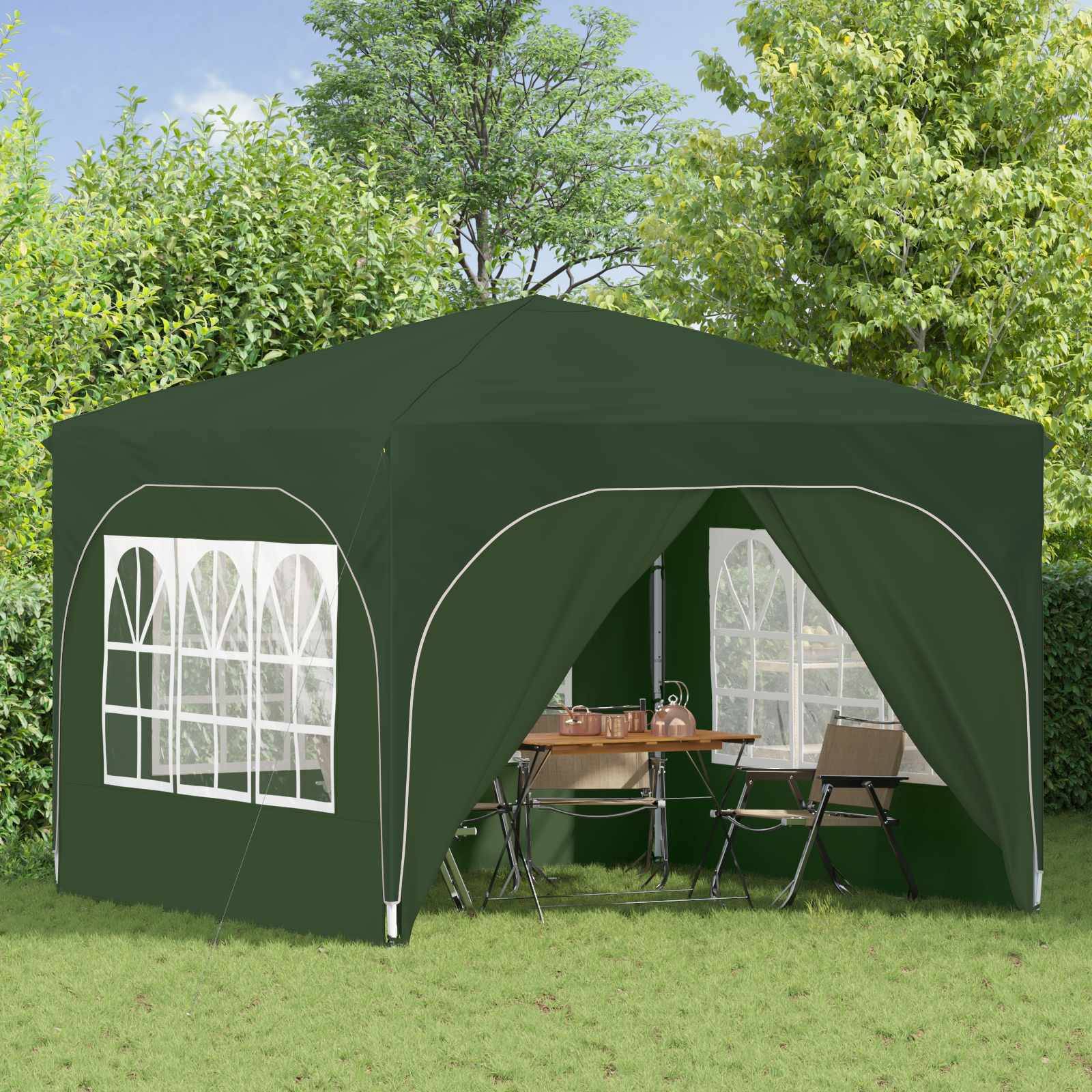 vidaXL Pop-up Partyzelt 290 x 290 x 245 cm Grün