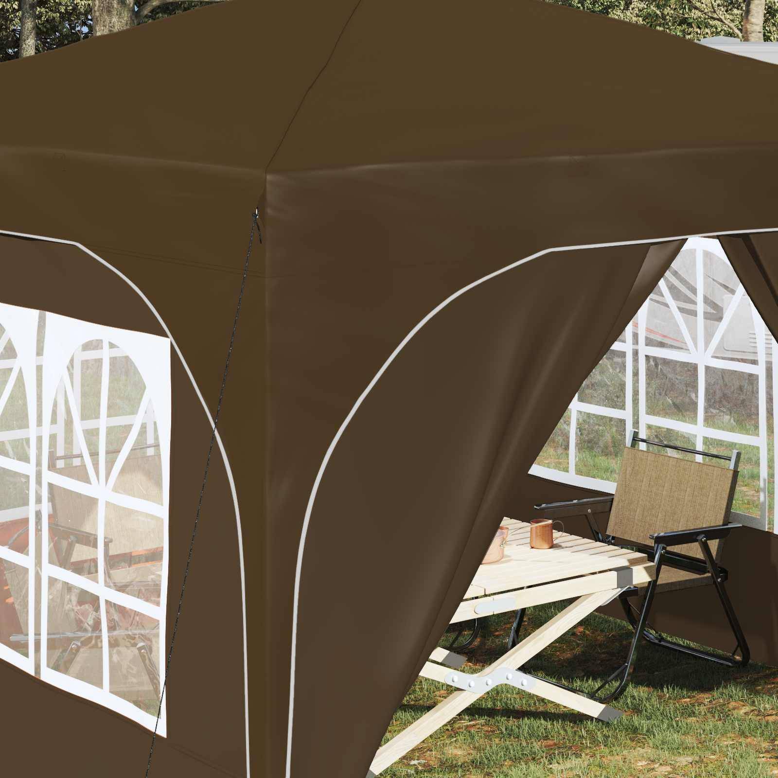 vidaXL Pop-up Partyzelt 290 x 290 x 245 cm Taupe