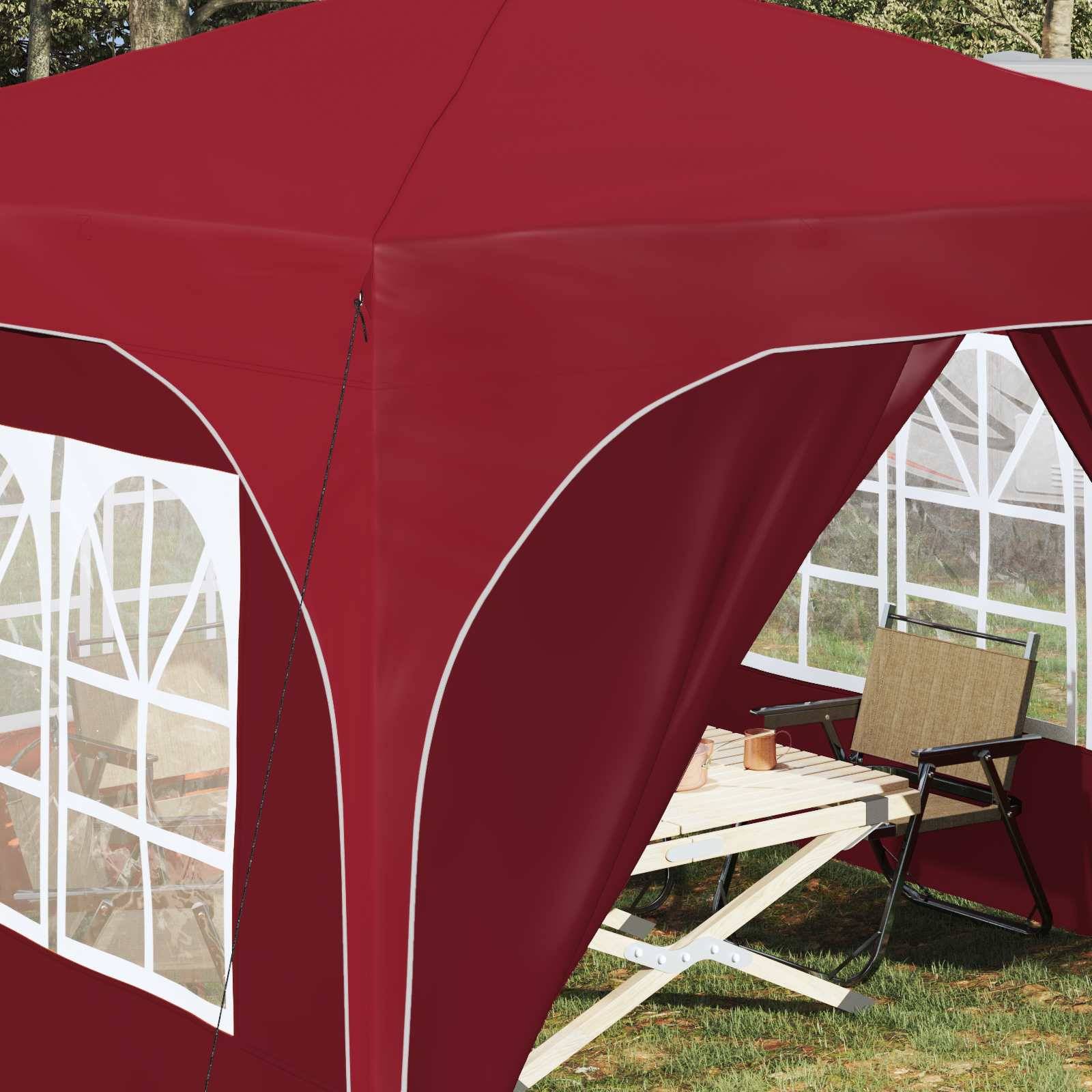 vidaXL Pop-up Partyzelt 290 x 290 x 245 cm Bordeauxrot