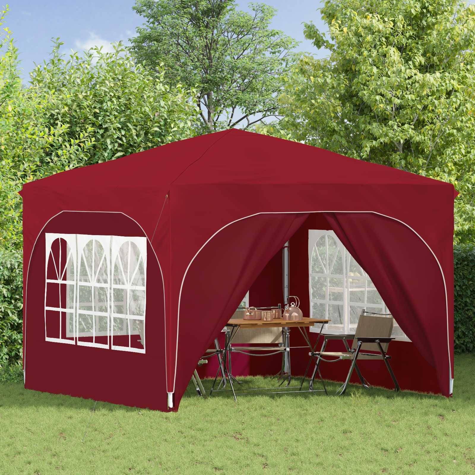 vidaXL Pop-up Partyzelt 290 x 290 x 245 cm Bordeauxrot