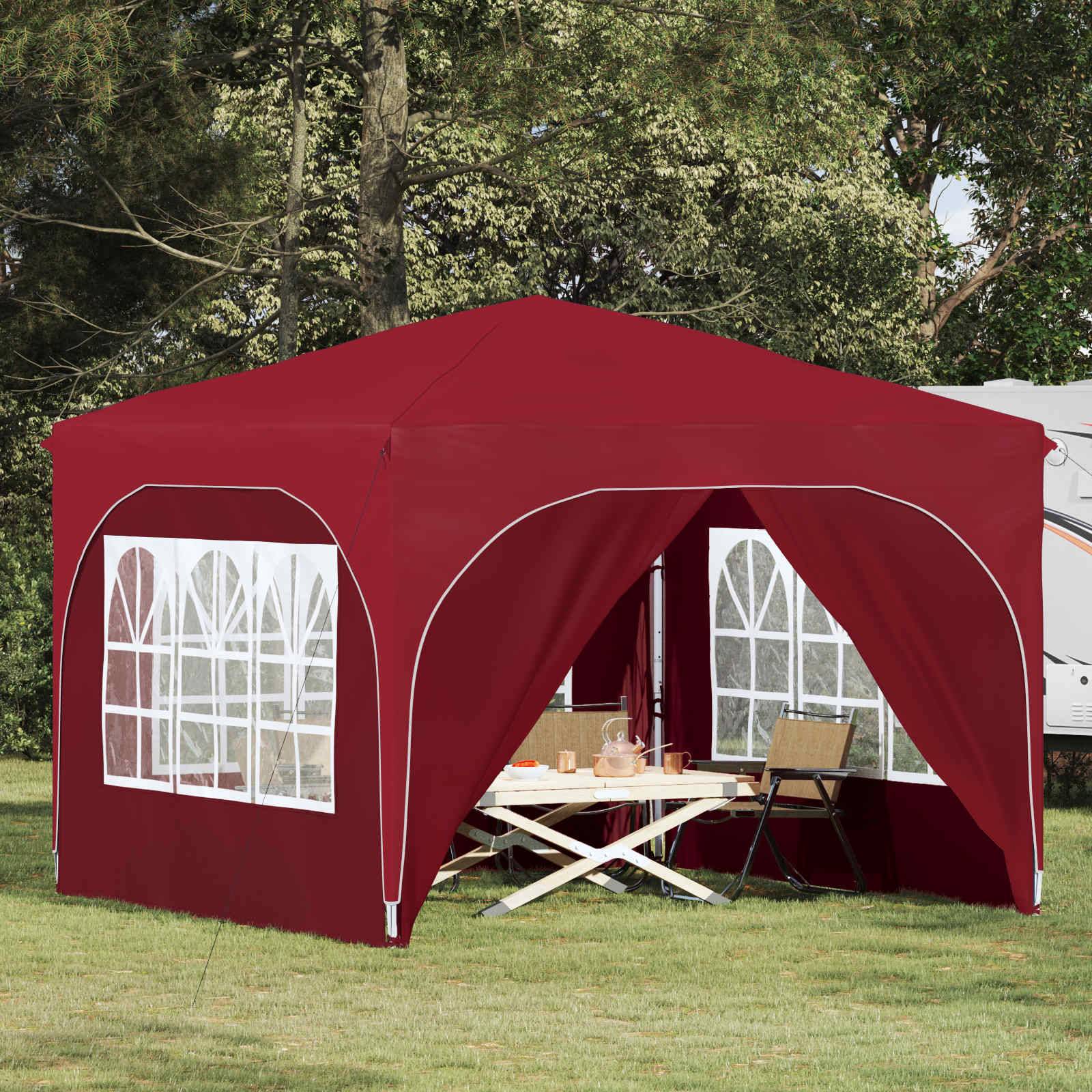 vidaXL Pop-up Partyzelt 290 x 290 x 245 cm Bordeauxrot