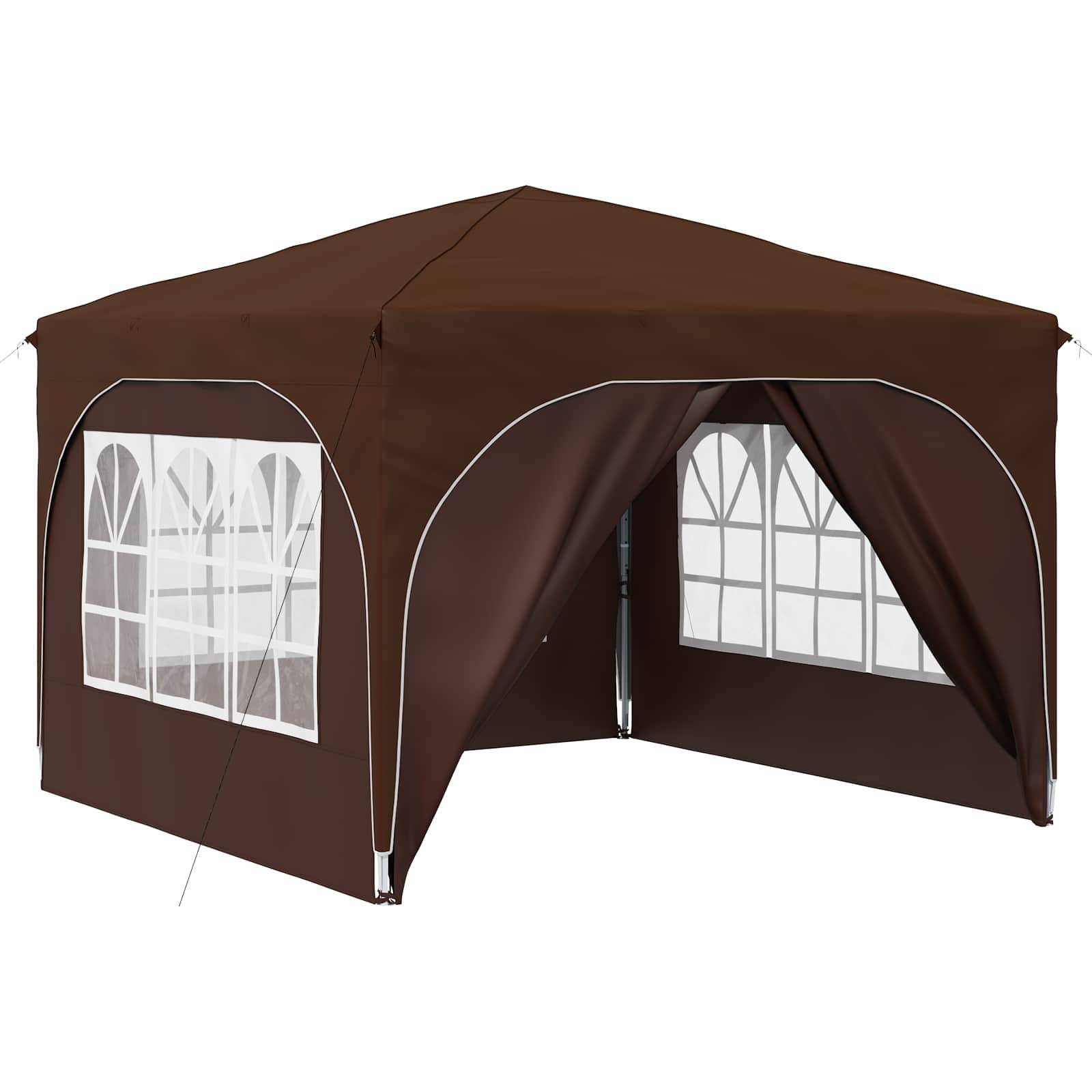 vidaXL Pop-up Partyzelt 290 x 290 x 245 cm Braun