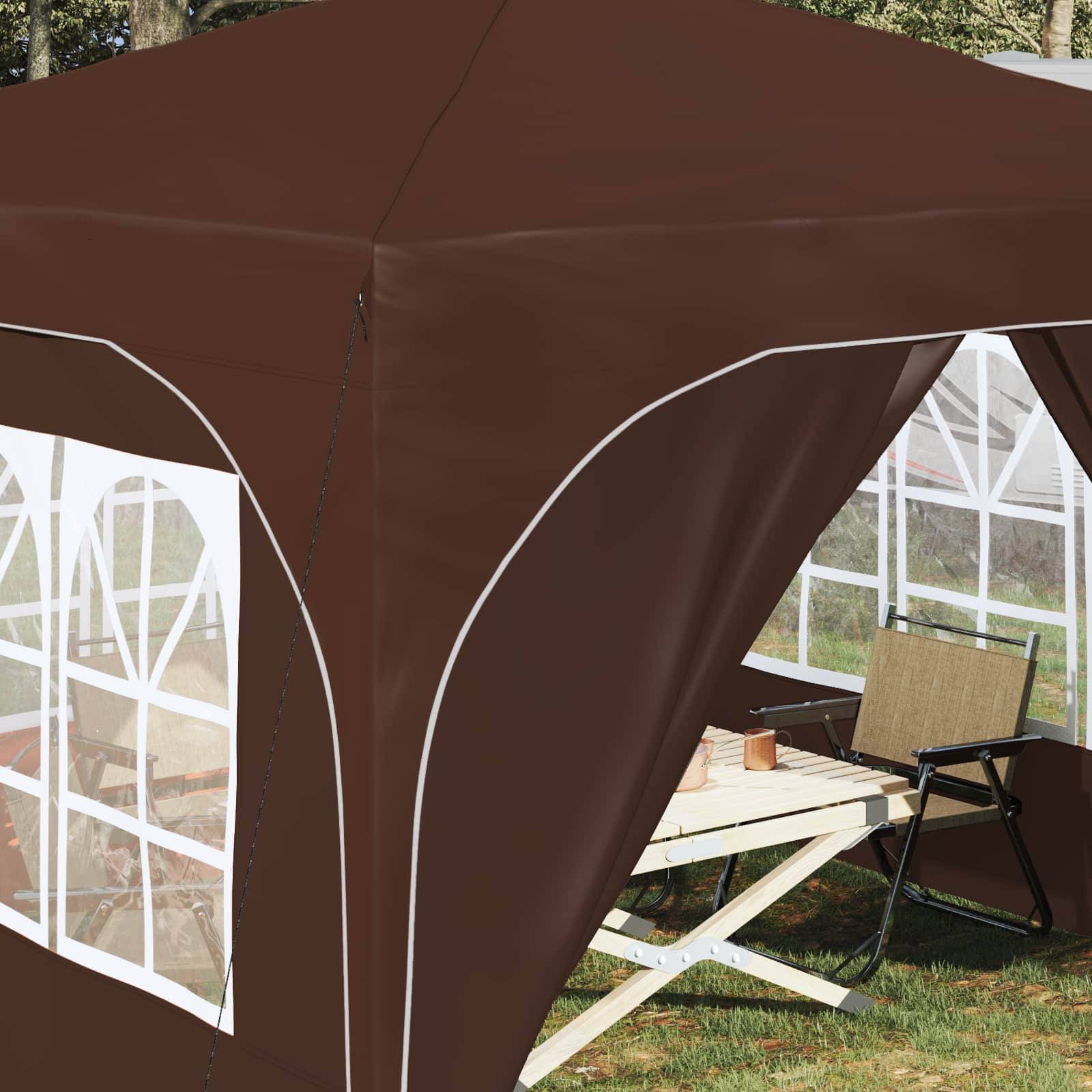 vidaXL Pop-up Partyzelt 290 x 290 x 245 cm Braun