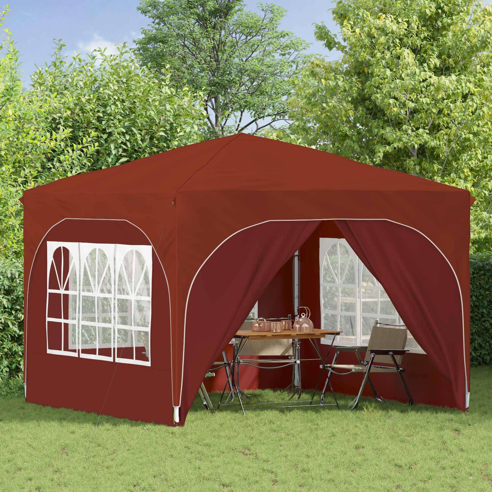 vidaXL Pop-up Partyzelt 290 x 290 x 245 cm Terrakotta