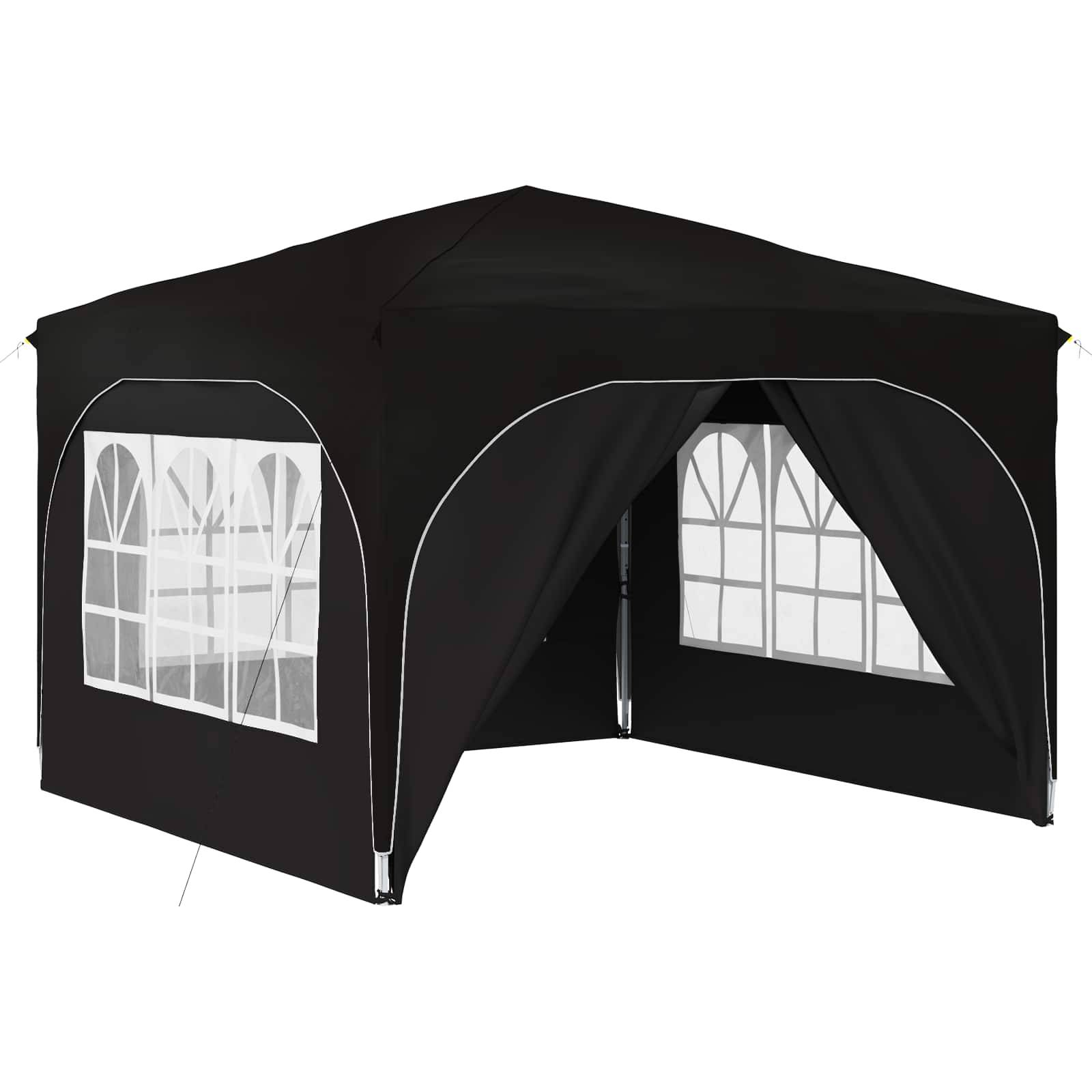 vidaXL Pop-up Partyzelt 290 x 290 x 245 cm Schwarz