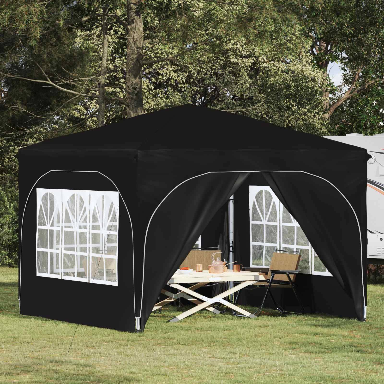 vidaXL Pop-up Partyzelt 290 x 290 x 245 cm Schwarz