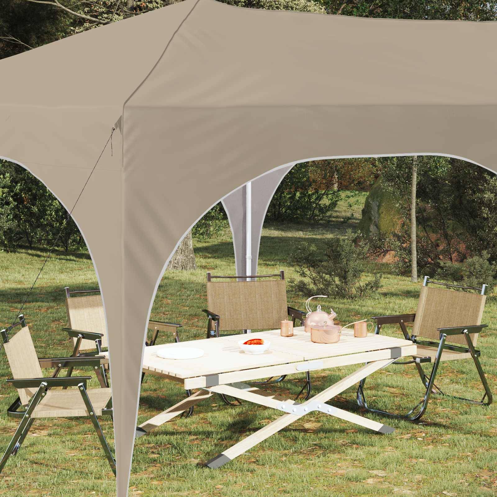 vidaXL Pop-up Partyzelt Creme 575 x 288 x 245 cm Oxford-Stoff