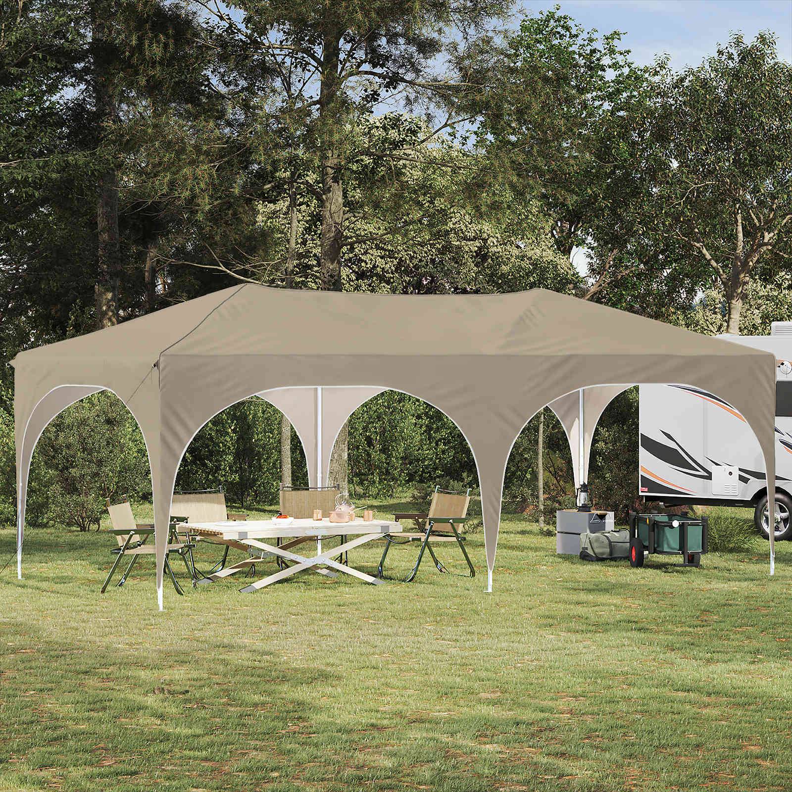 vidaXL Pop-up Partyzelt Creme 575 x 288 x 245 cm Oxford-Stoff