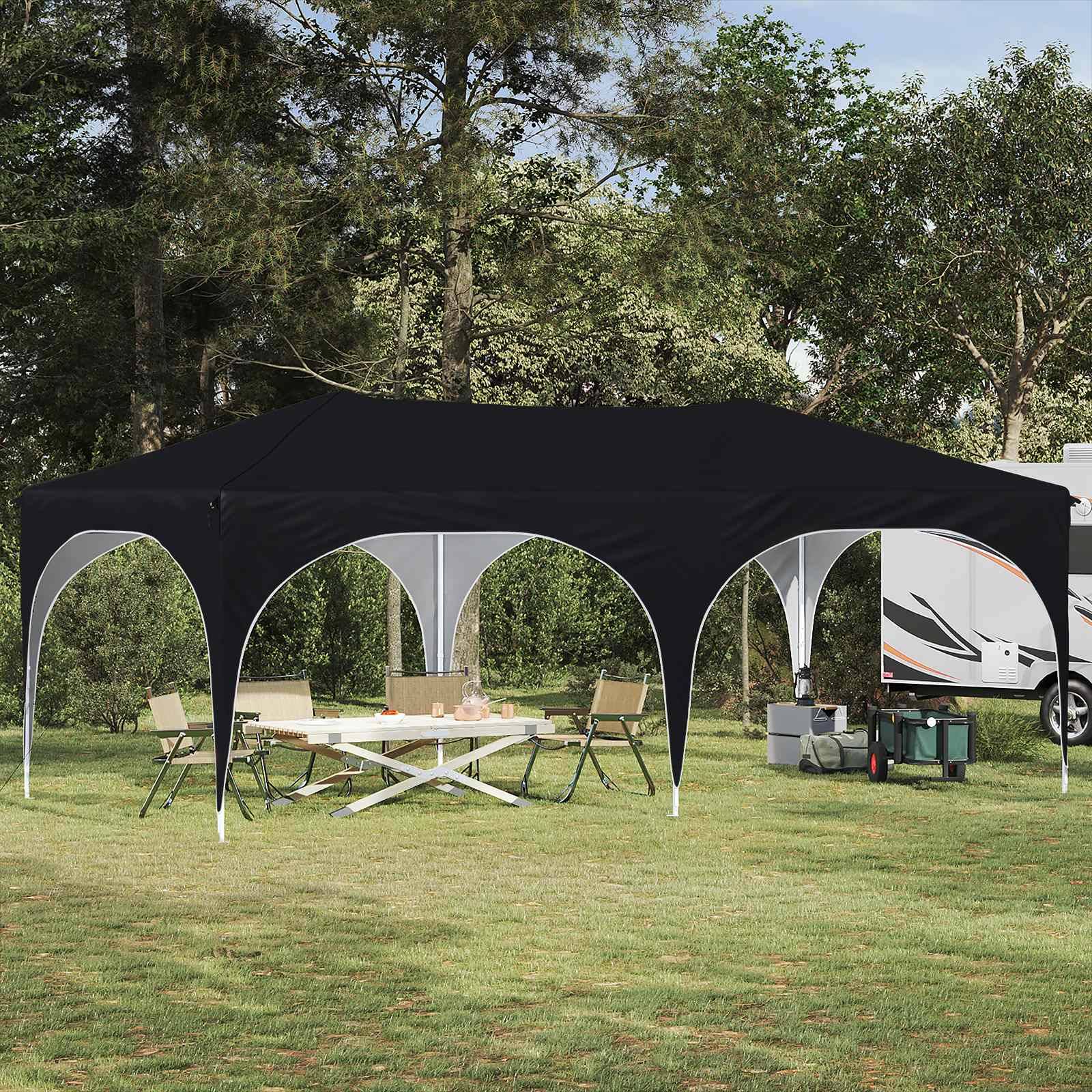 vidaXL Pop-up Partyzelt Anthrazit 575 x 288 x 245 cm Oxford-Stoff